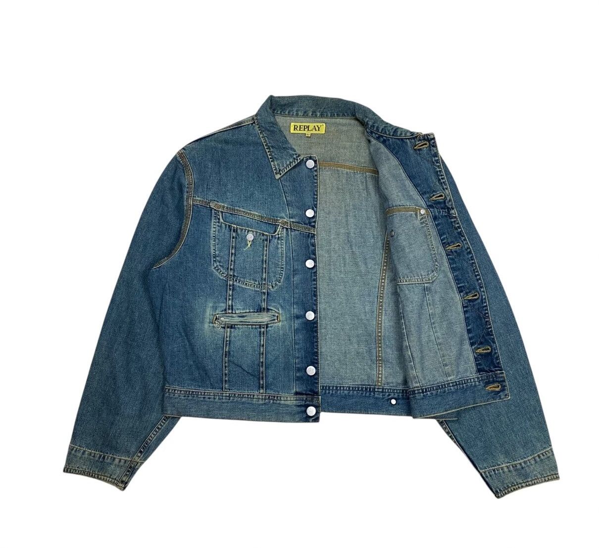 Vintage Vintage Replay 80s-90s Zippered Denim Jacket Size US M / EU 48-50 / 2 - 3 Thumbnail