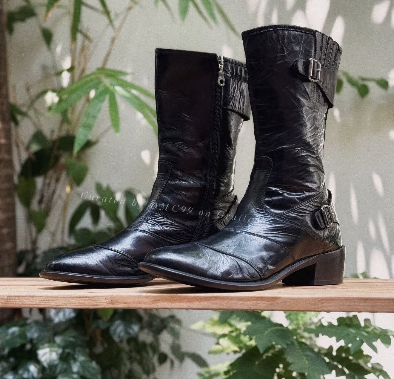 Vintage Vintage ATTIMO Black Brushed Leather High Boots Size US 10 / IT 40 - 5 Thumbnail