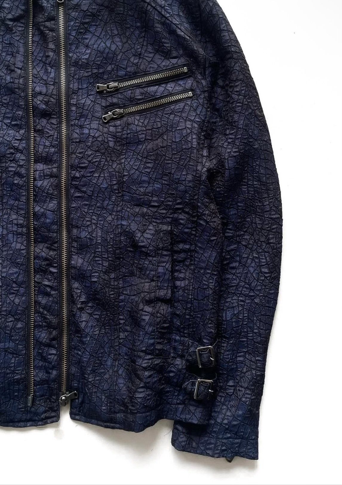 Vintage Vintage Tornado Mart 00s 3D Crocodile Motorcycle Jacket Size US M / EU 48-50 / 2 - 6 Thumbnail