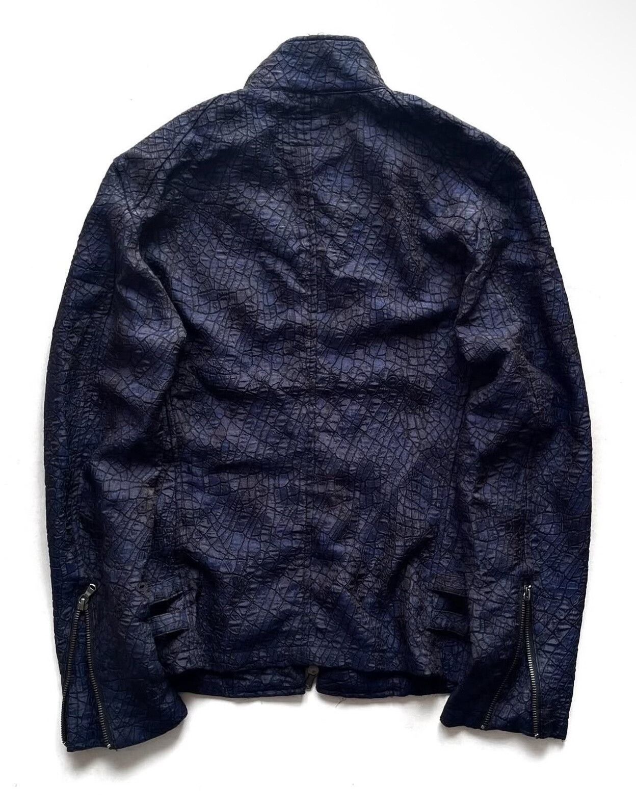 Vintage Vintage Tornado Mart 00s 3D Crocodile Motorcycle Jacket Size US M / EU 48-50 / 2 - 2 Thumbnail