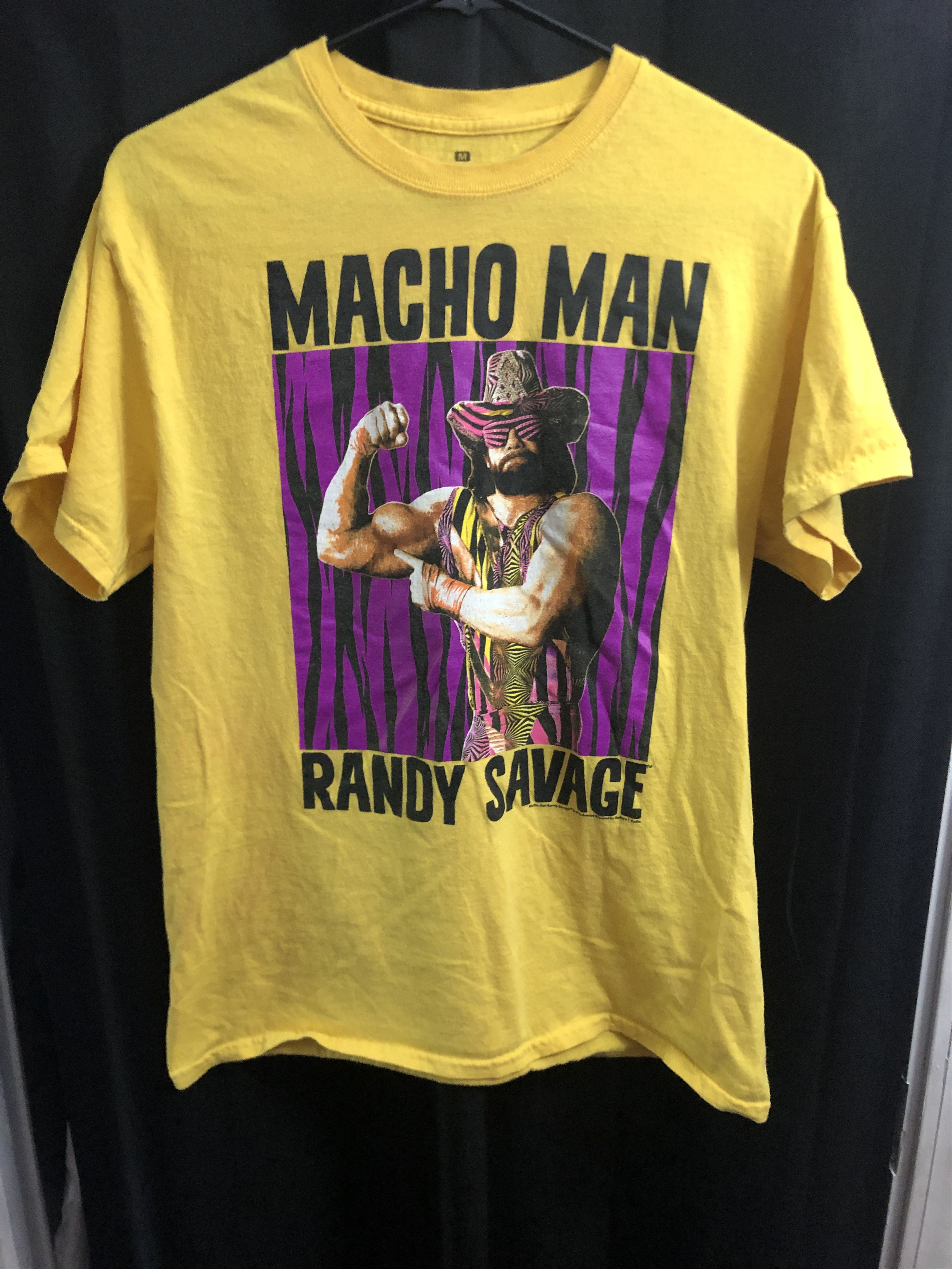 Vintage Vintage Macho Man Randy Savage Shirt Yellow Size M | Grailed