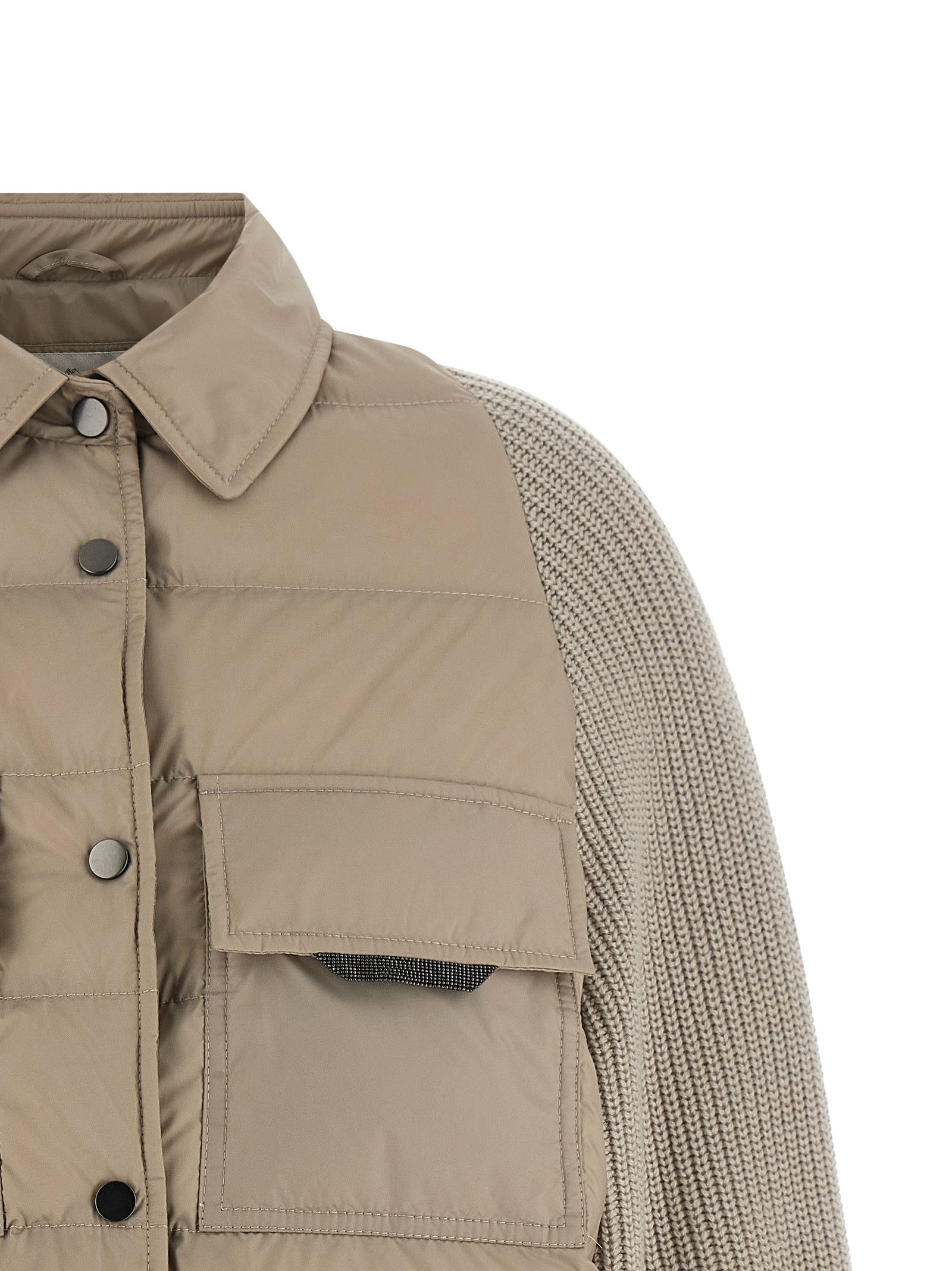 Brunello Cucinelli 'Shiny Flap Detail' down jacket Size M / US 6-8 / IT 42-44 - 3 Thumbnail