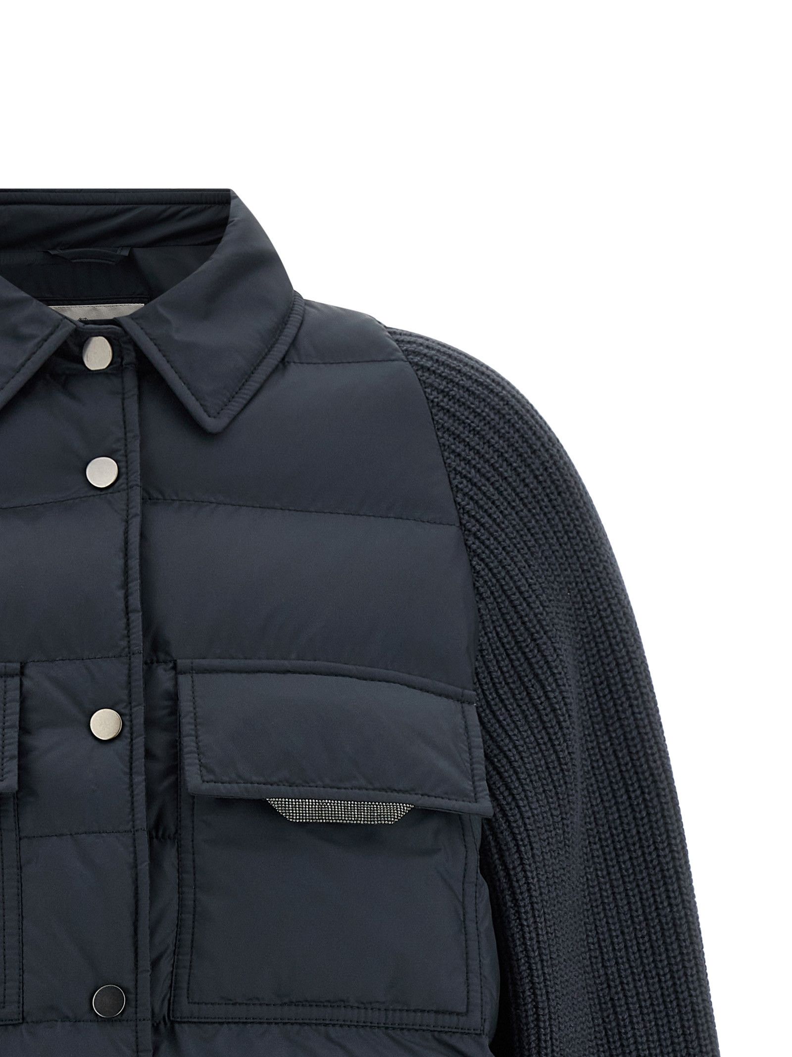 Brunello Cucinelli 'Shiny Flap Detail' down jacket Size M / US 6-8 / IT 42-44 - 3 Thumbnail