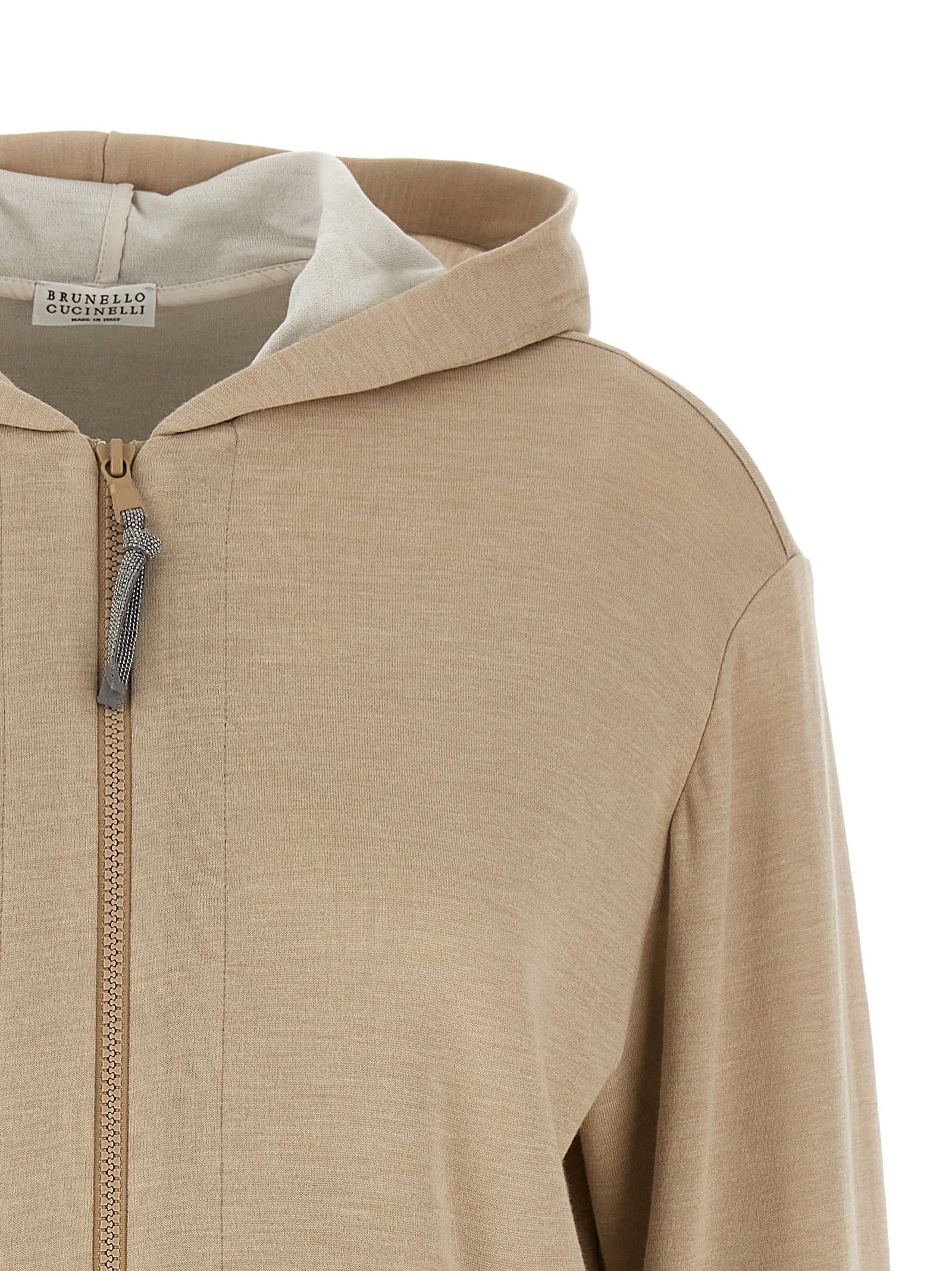Brunello Cucinelli 'Precious Zipper Pull' hoodie Size S / US 4 / IT 40 - 3 Thumbnail