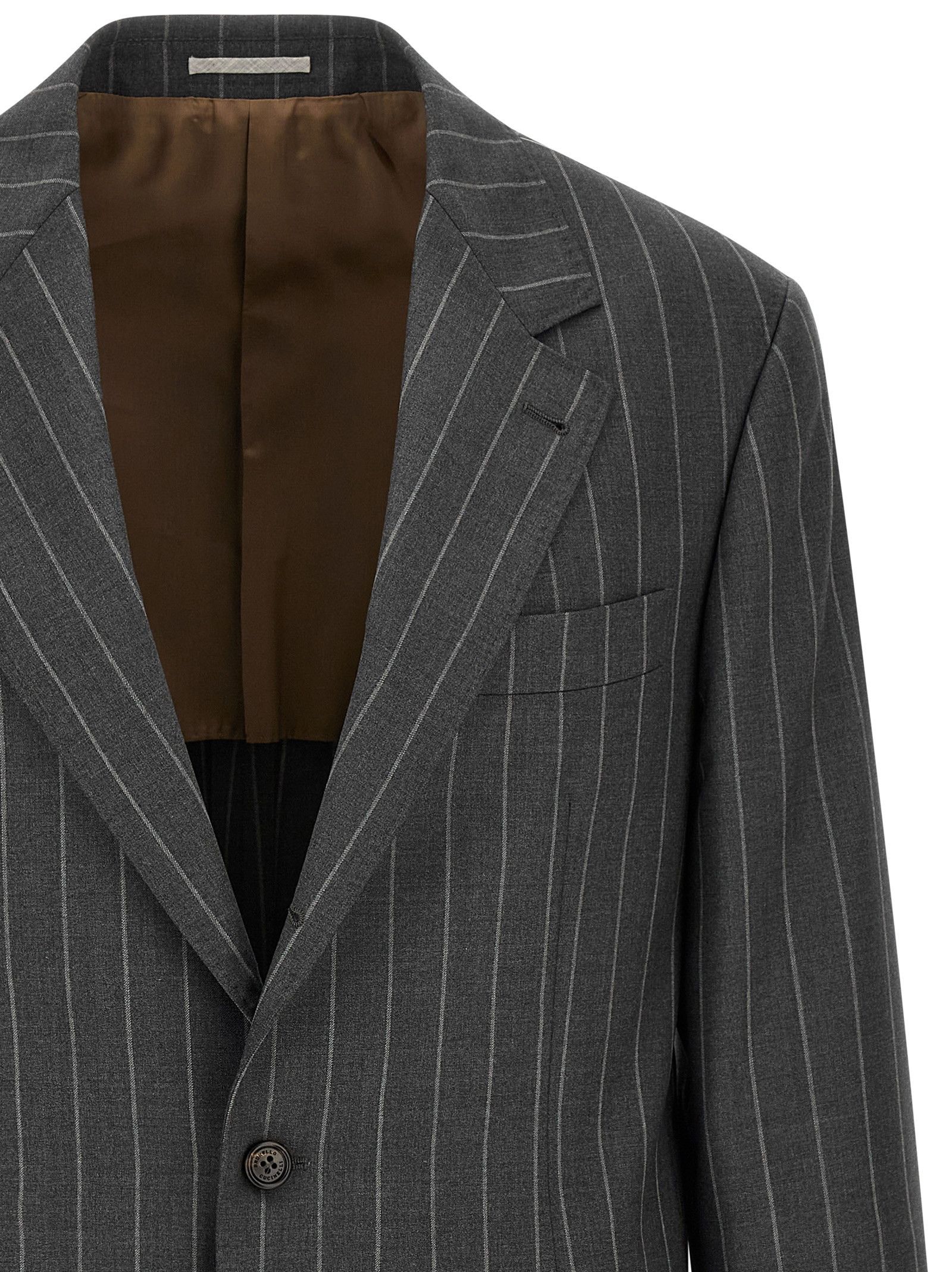 Brunello Cucinelli Pinstripe blazer Size US XL / EU 56 / 4 - 3 Thumbnail