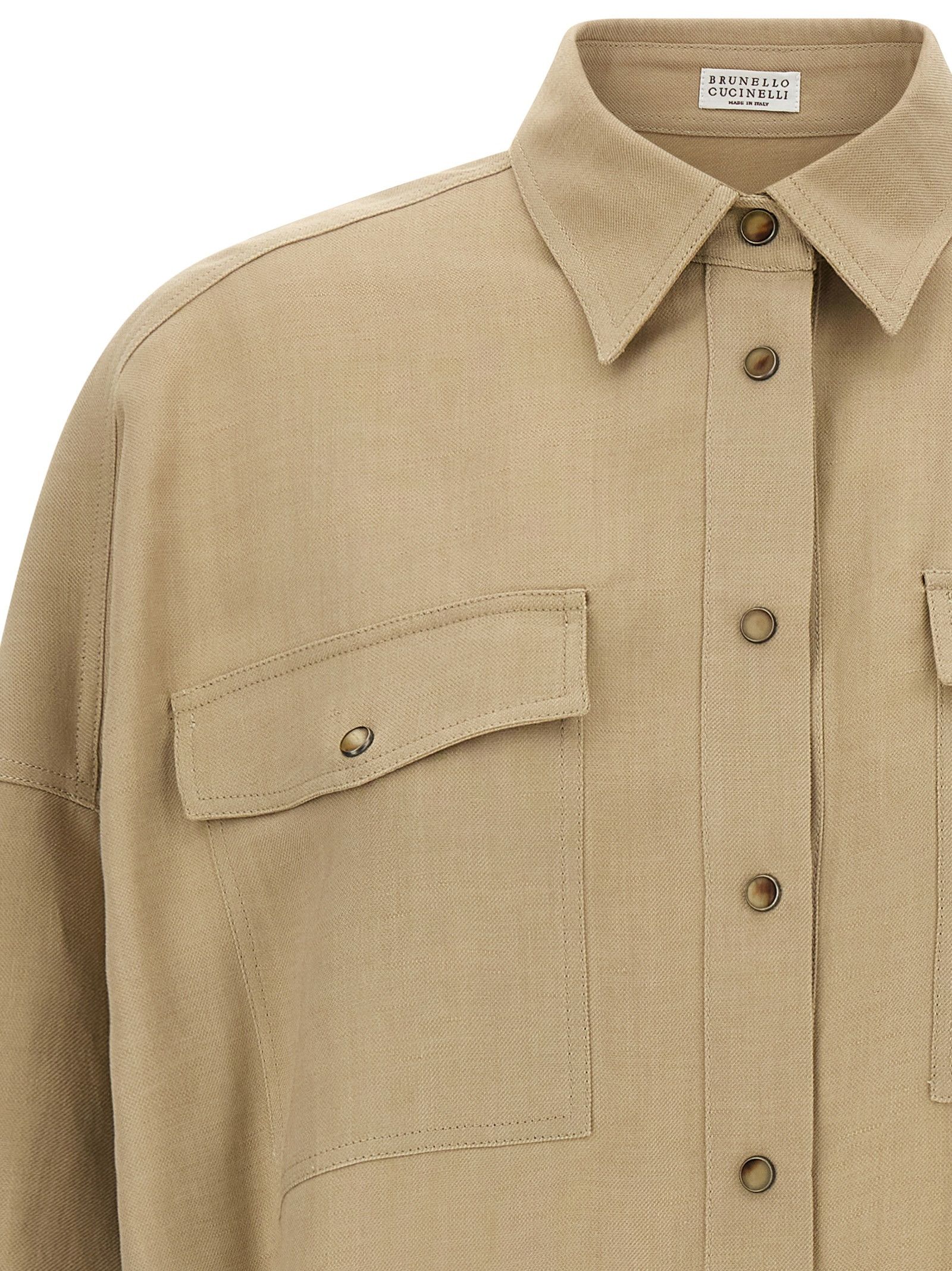Brunello Cucinelli Fluid twill shirt Size XL / US 12-14 / IT 48-50 - 3 Thumbnail
