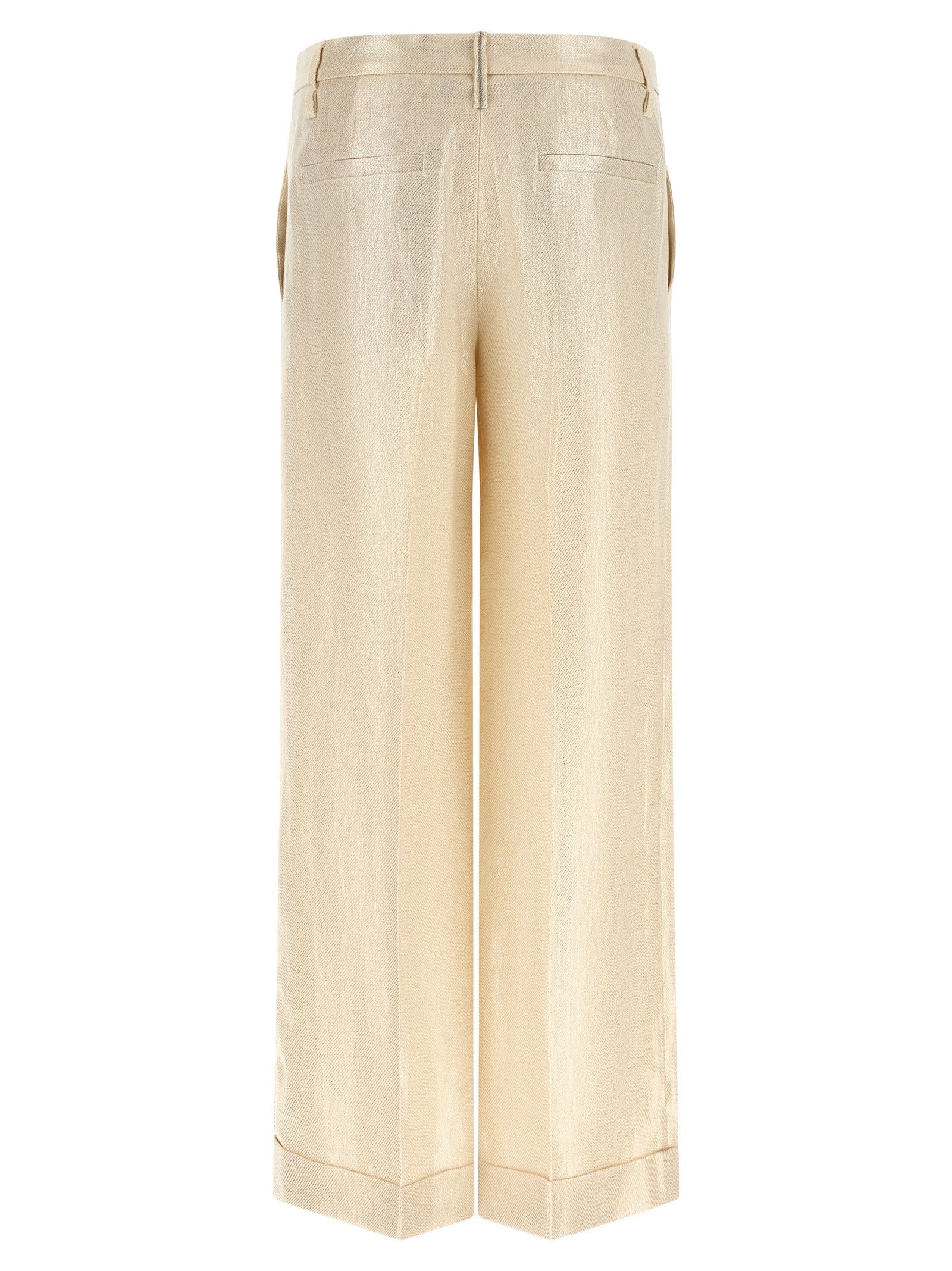 Brunello Cucinelli Lamé linen pants Size 30" / US 8 / IT 44 - 2 Thumbnail