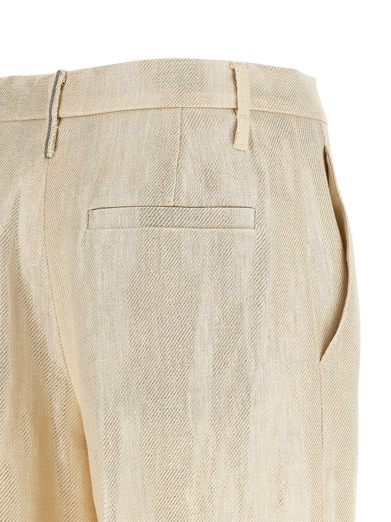 Brunello Cucinelli Lamé linen pants Size 30" / US 8 / IT 44 - 4 Thumbnail