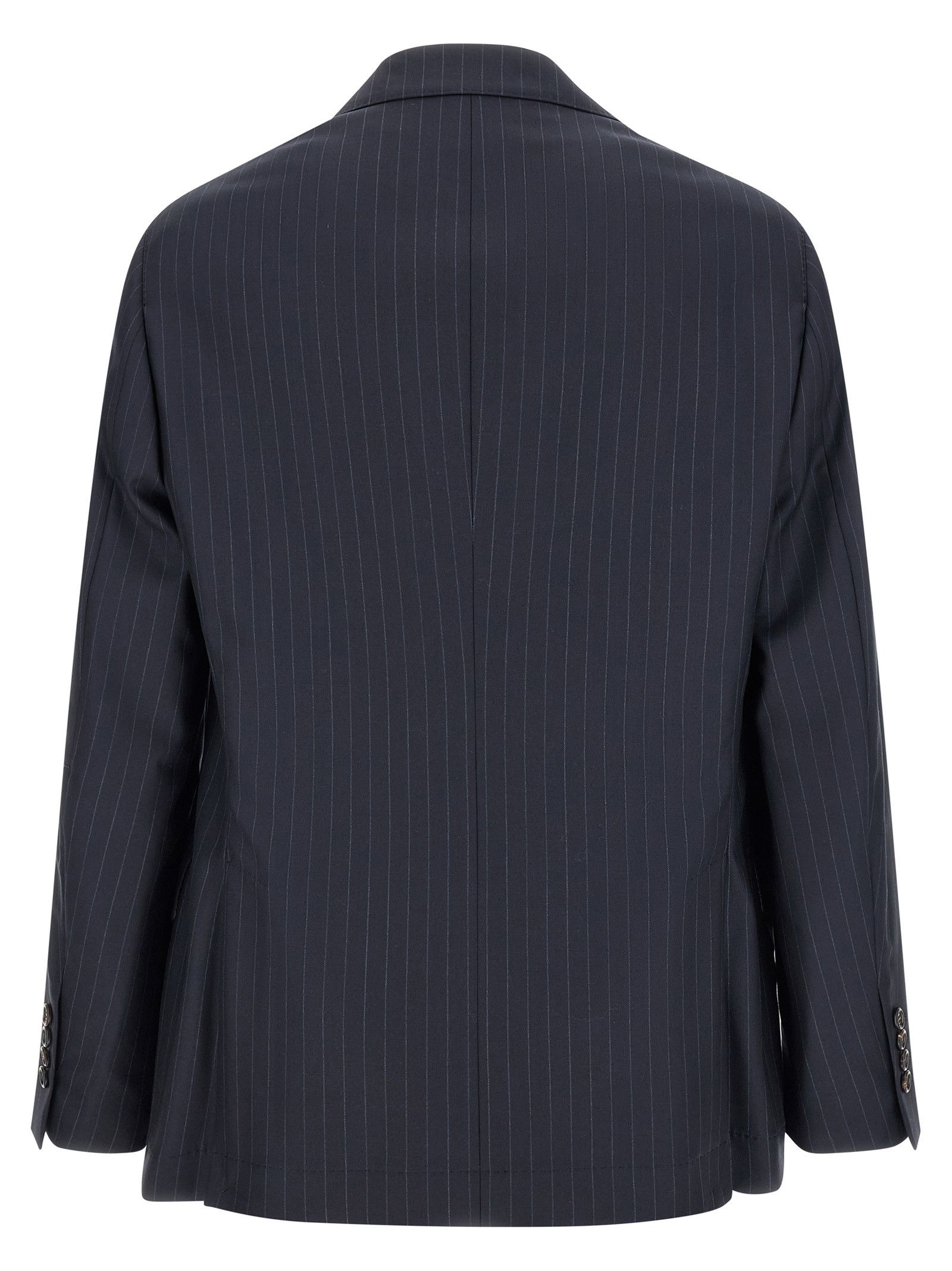 Brunello Cucinelli Pinstripe batavia blazer Size US L / EU 52-54 / 3 - 2 Thumbnail