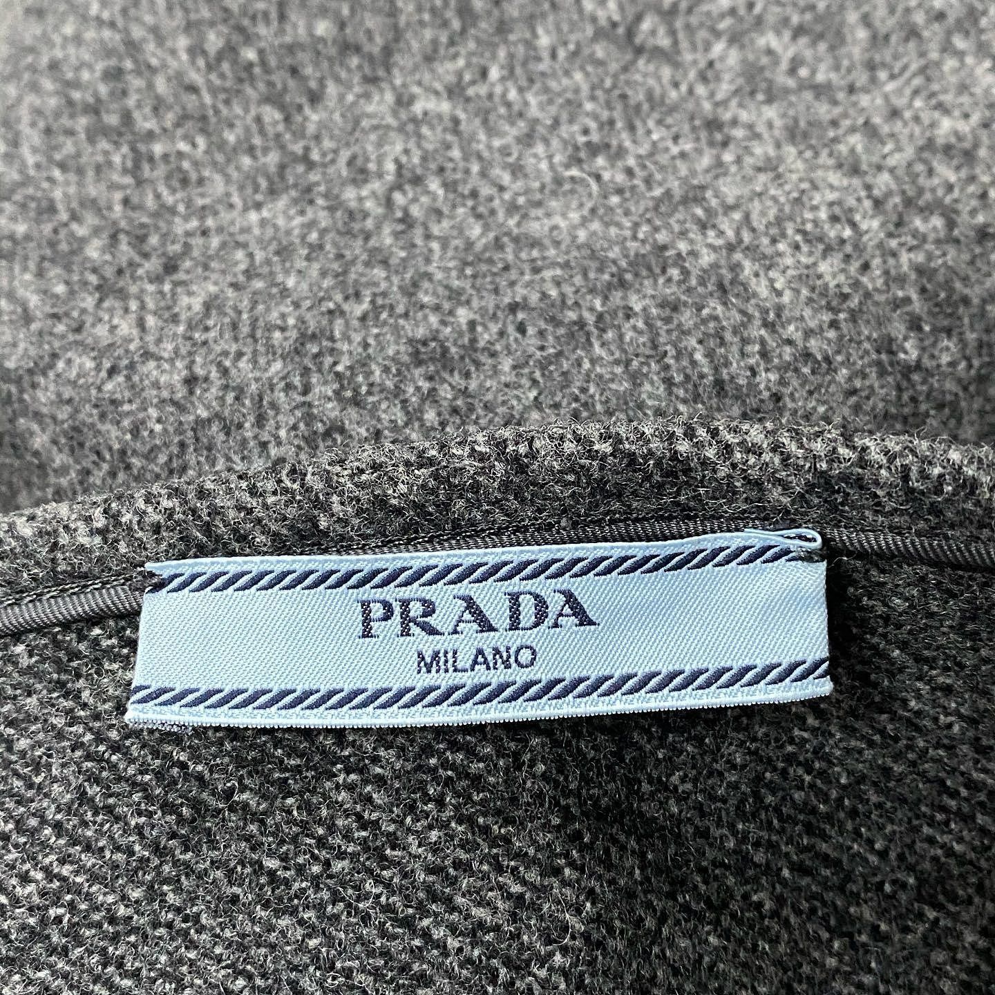 Prada Prada Gray Wool Midi Skirt Size 38 Size 26" / US 2 / IT 38 - 3 Thumbnail