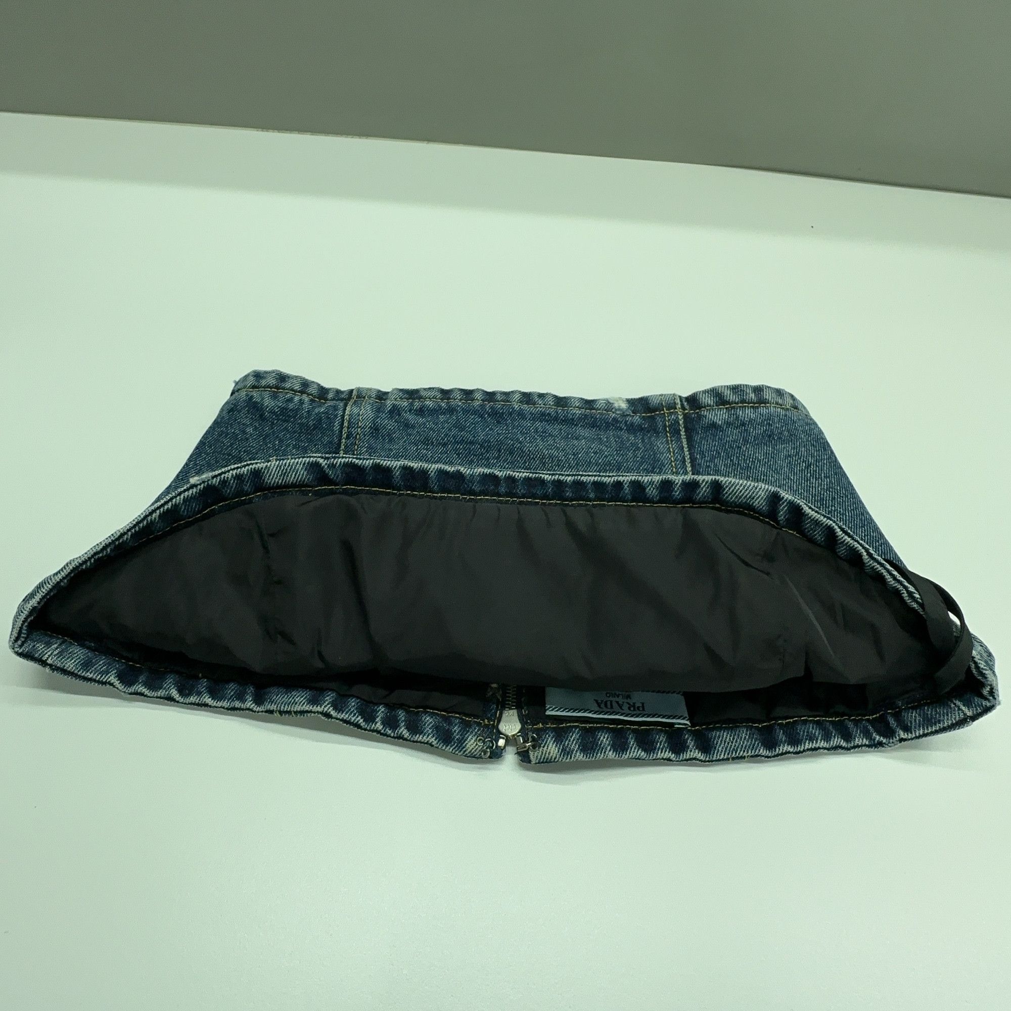 Prada Prada Denim Logo Tube Top Size 38 Size XS / US 0-2 / IT 36-38 - 6 Thumbnail