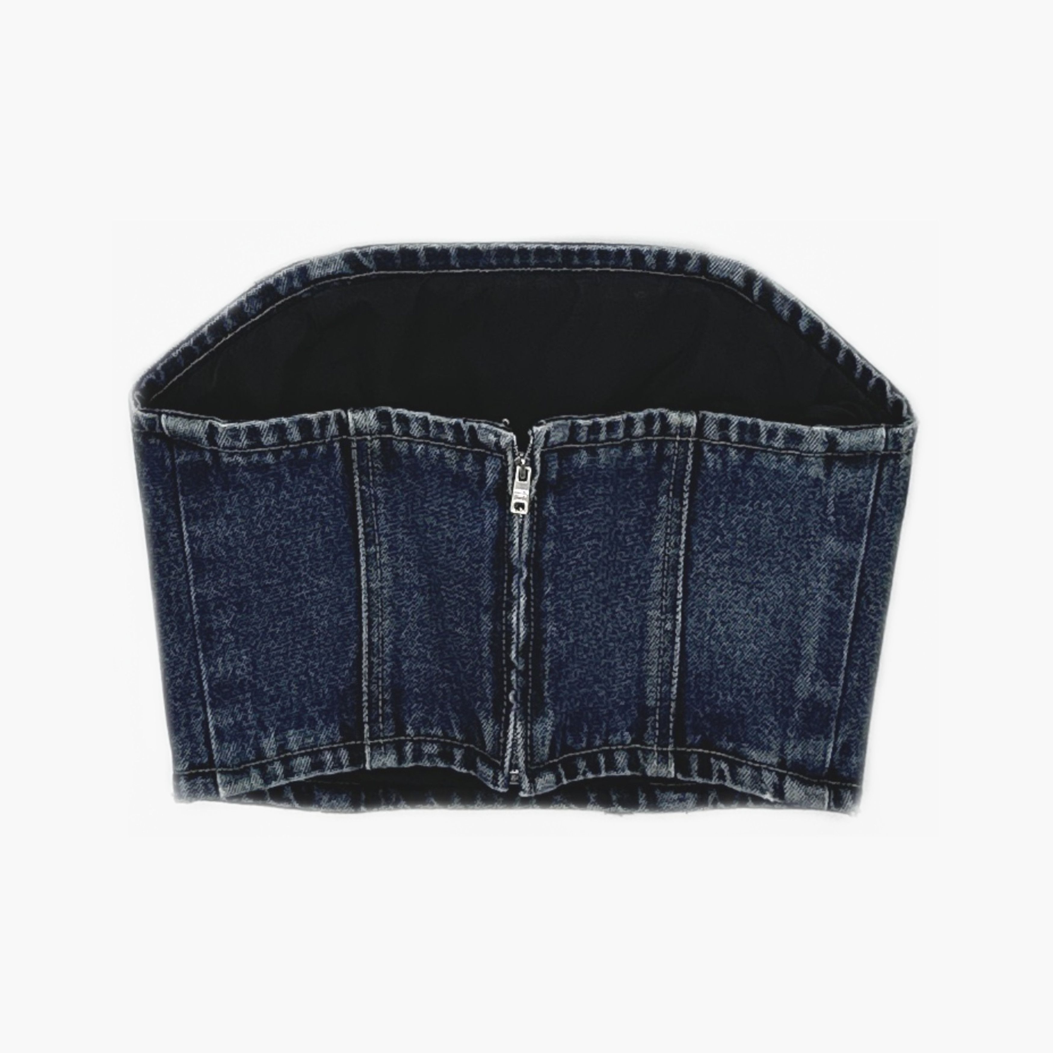 Prada Prada Denim Logo Tube Top Size 38 Size XS / US 0-2 / IT 36-38 - 2 Thumbnail