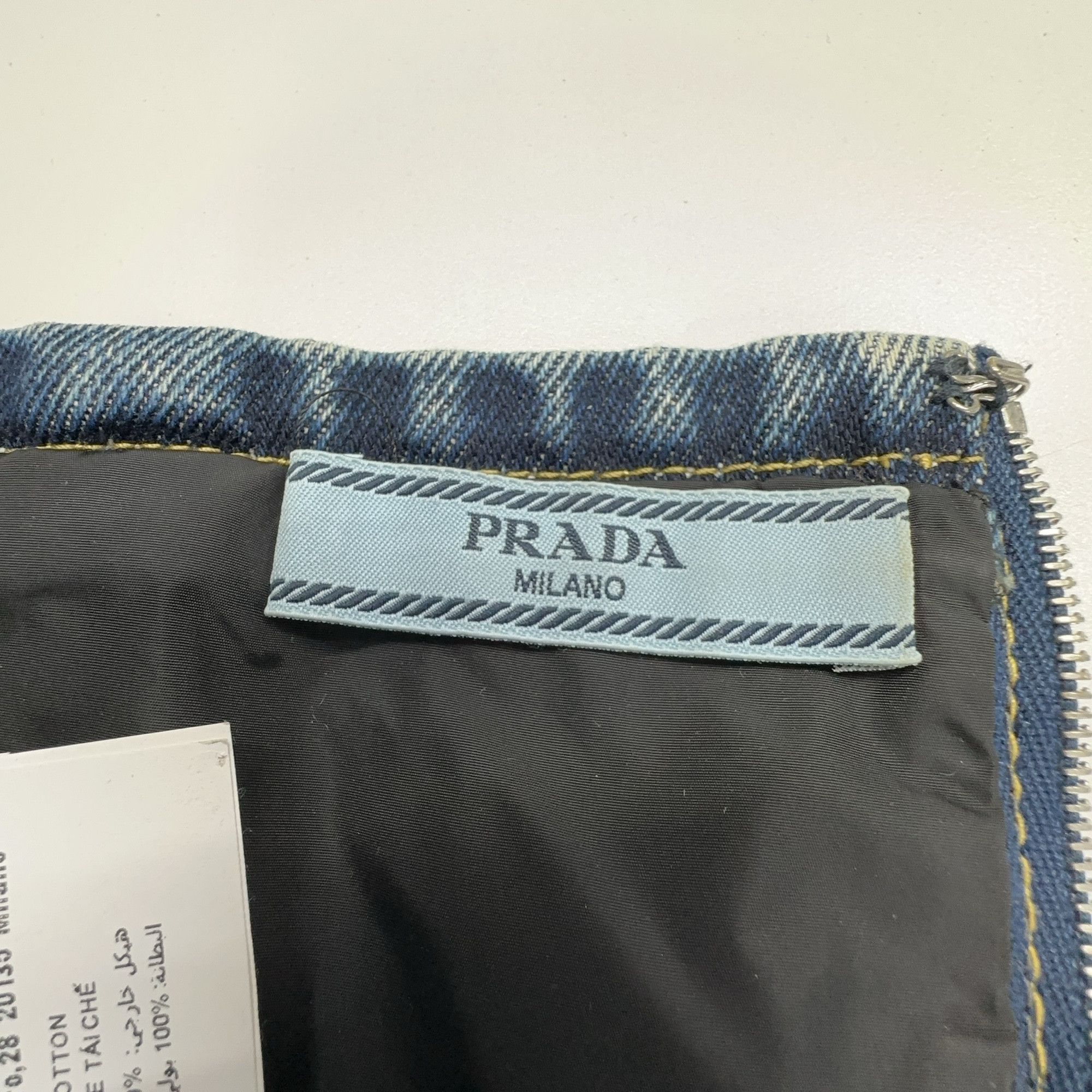 Prada Prada Denim Logo Tube Top Size 38 Size XS / US 0-2 / IT 36-38 - 5 Thumbnail