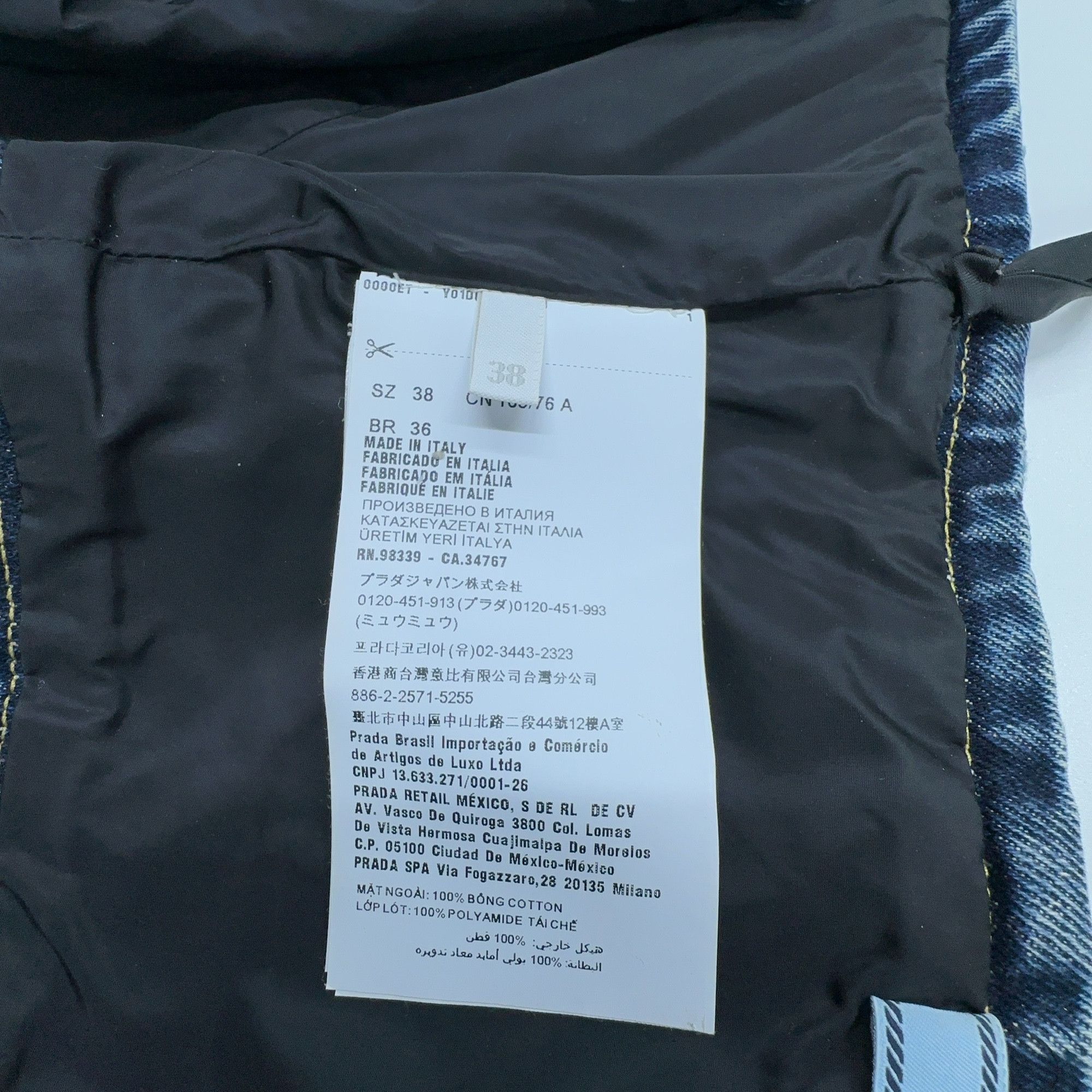 Prada Prada Denim Logo Tube Top Size 38 Size XS / US 0-2 / IT 36-38 - 3 Thumbnail