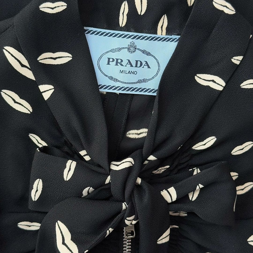 Prada Prada Lip Print Midi Dress Size IT 40 Size S / US 4 / IT 40 - 3 Thumbnail