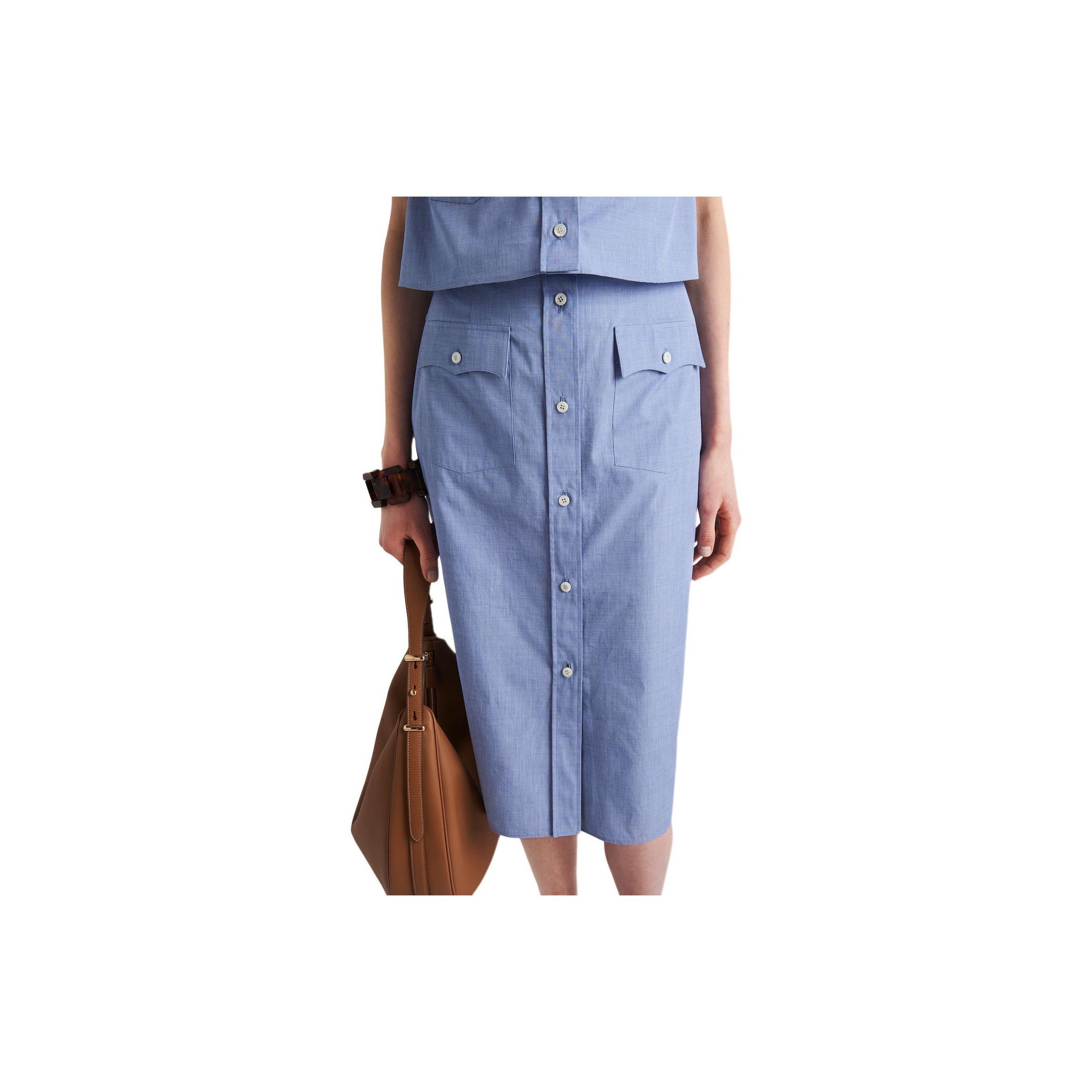 Prada Prada Button Down Midi Skirt Size 40 Size 27" / US 4 / IT 40 - 13 Thumbnail