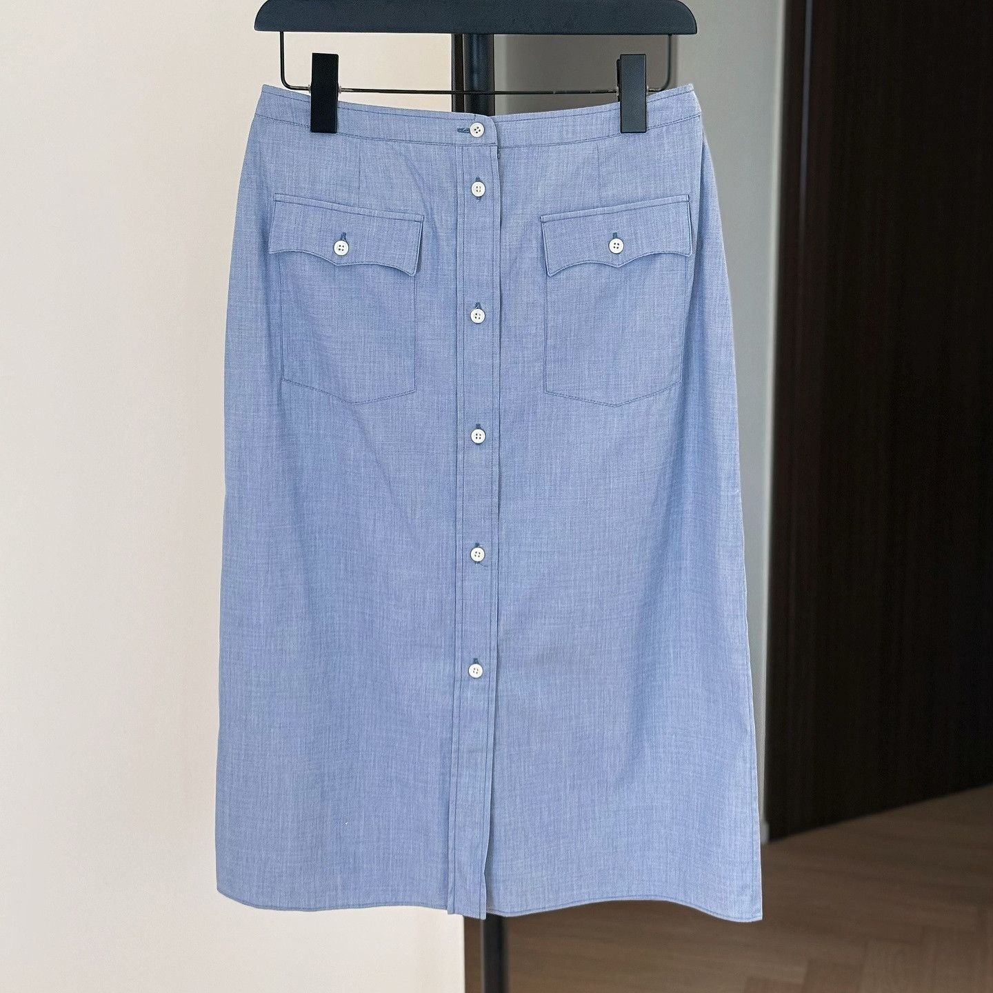 Prada Prada Button Down Midi Skirt Size 40 Size 27" / US 4 / IT 40 - 5 Thumbnail
