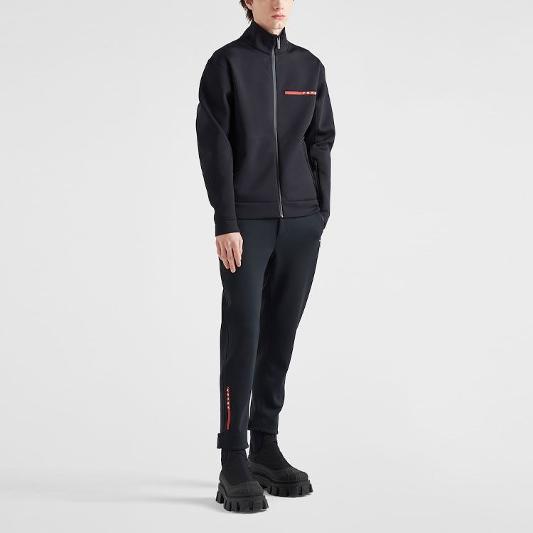 Prada Prada Logo Jersey Jacket Size L Size US L / EU 52-54 / 3 - 10 Thumbnail