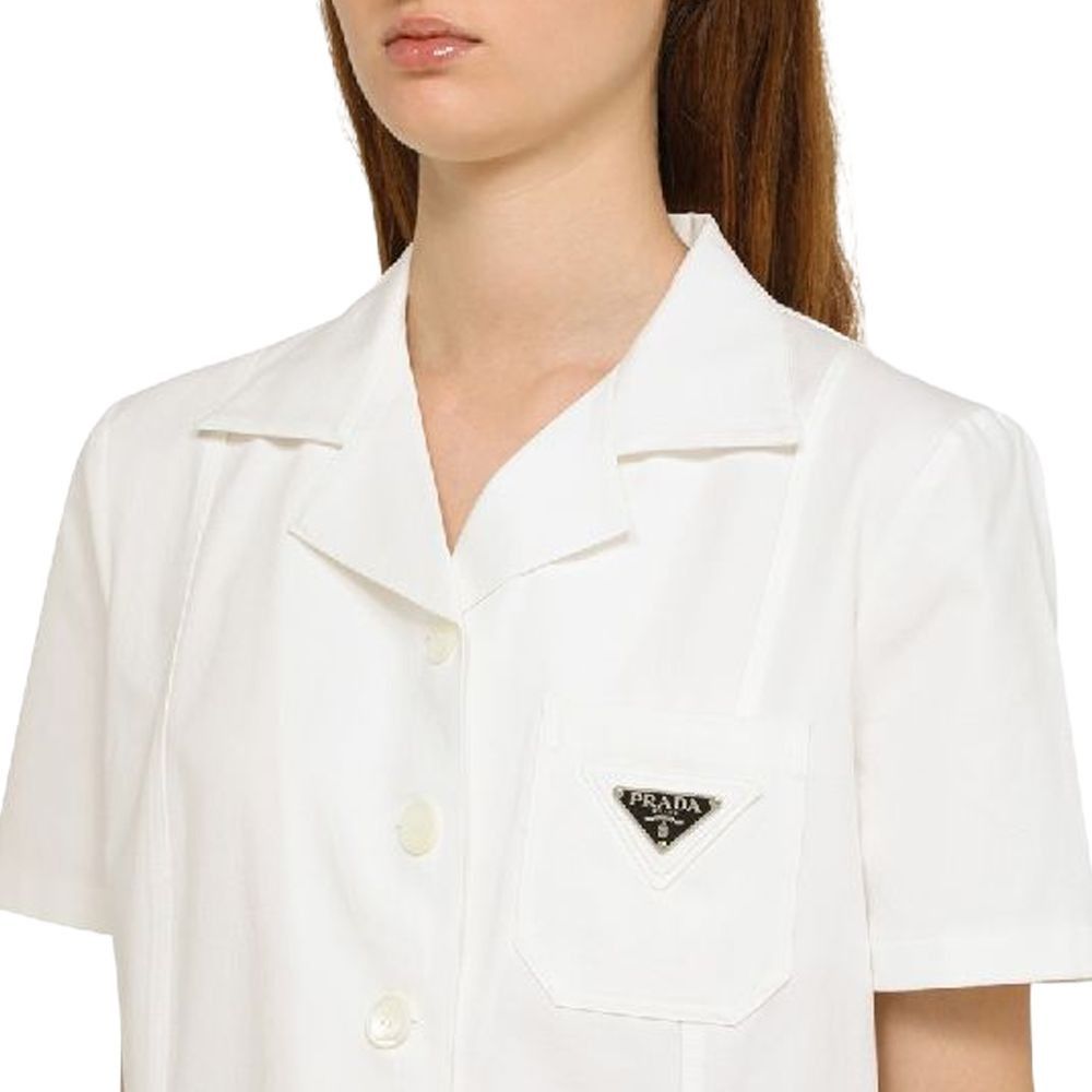 Prada Prada Logo Patch Button Up Shirt Size 40 Size S / US 4 / IT 40 - 7 Thumbnail