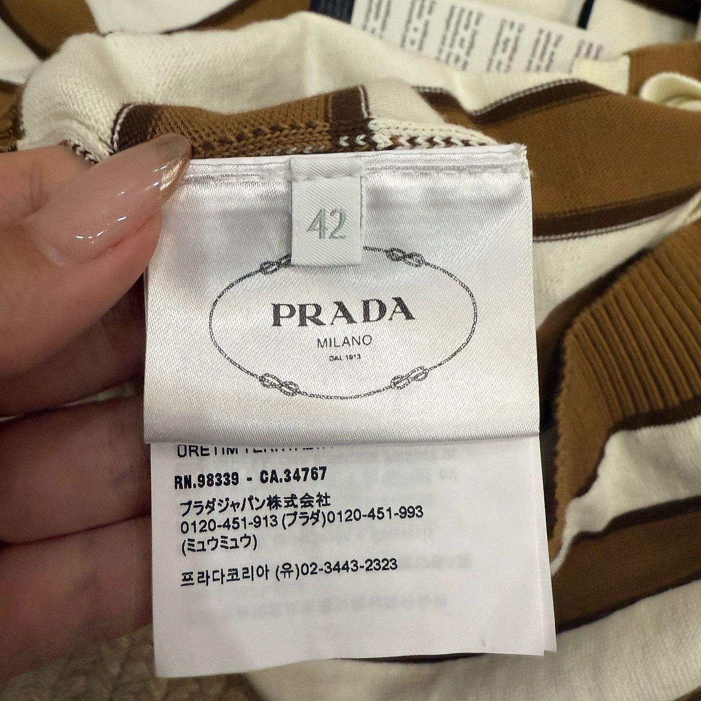 Prada Prada Striped Knit Cardigan Size 42 Size M / US 6-8 / IT 42-44 - 4 Thumbnail
