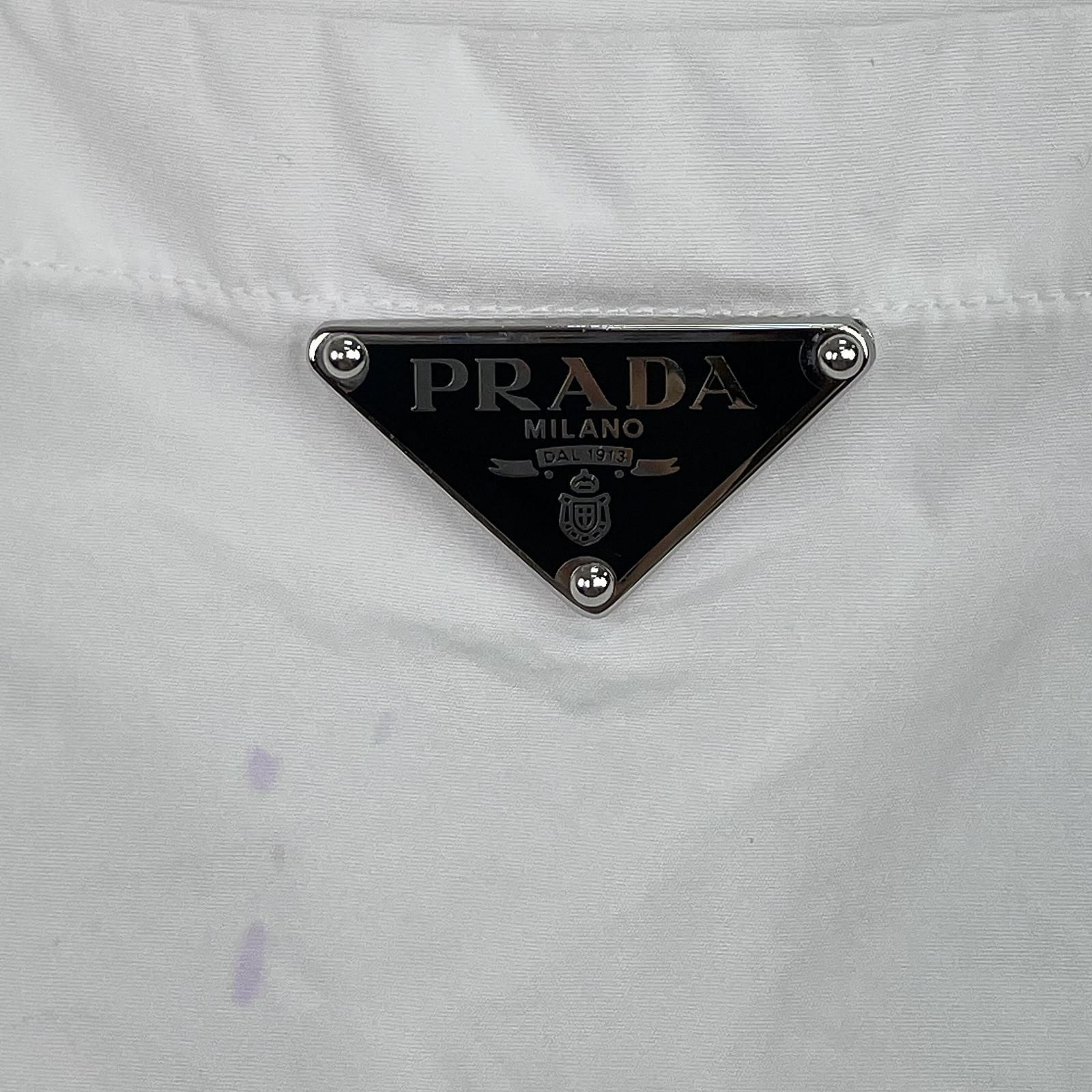 Prada Prada Triangle Logo Poplin Button Up Shirt Size 36 Size XS / US 0-2 / IT 36-38 - 5 Thumbnail