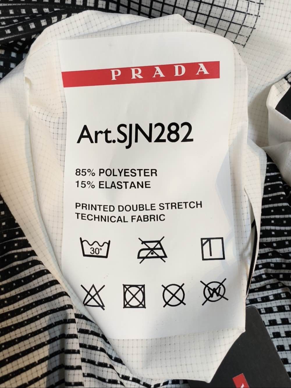 Prada Prada Grid Print Technical T-Shirt Size XXL Size US XXL / EU 58 / 5 - 3 Thumbnail