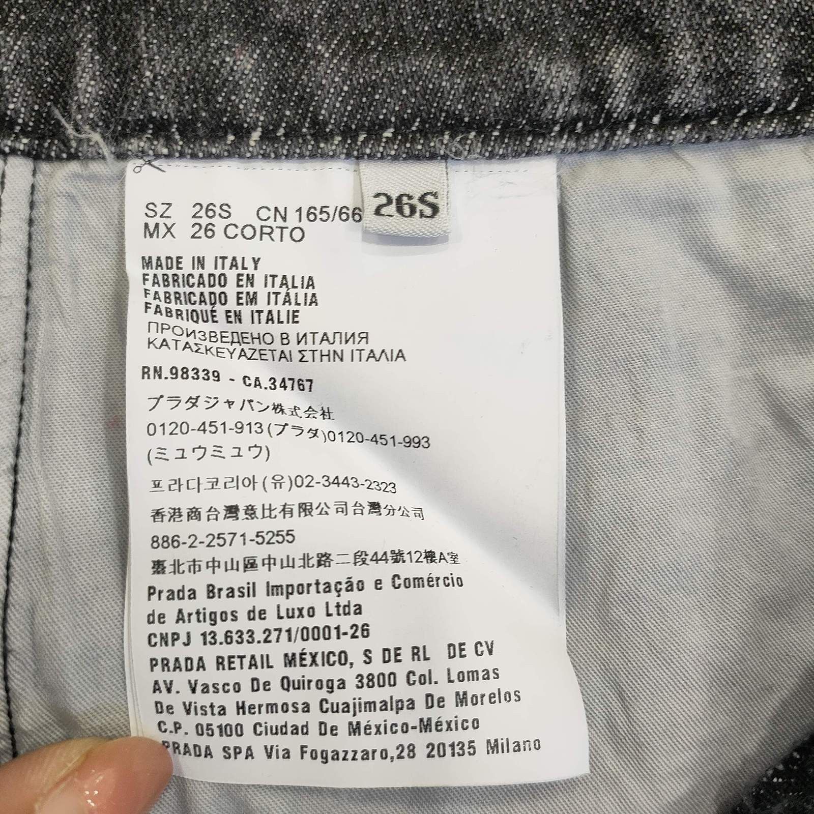 Prada Prada Logo Patch Straight Leg Jeans Size 26 Size US 26 / EU 42 - 4 Thumbnail
