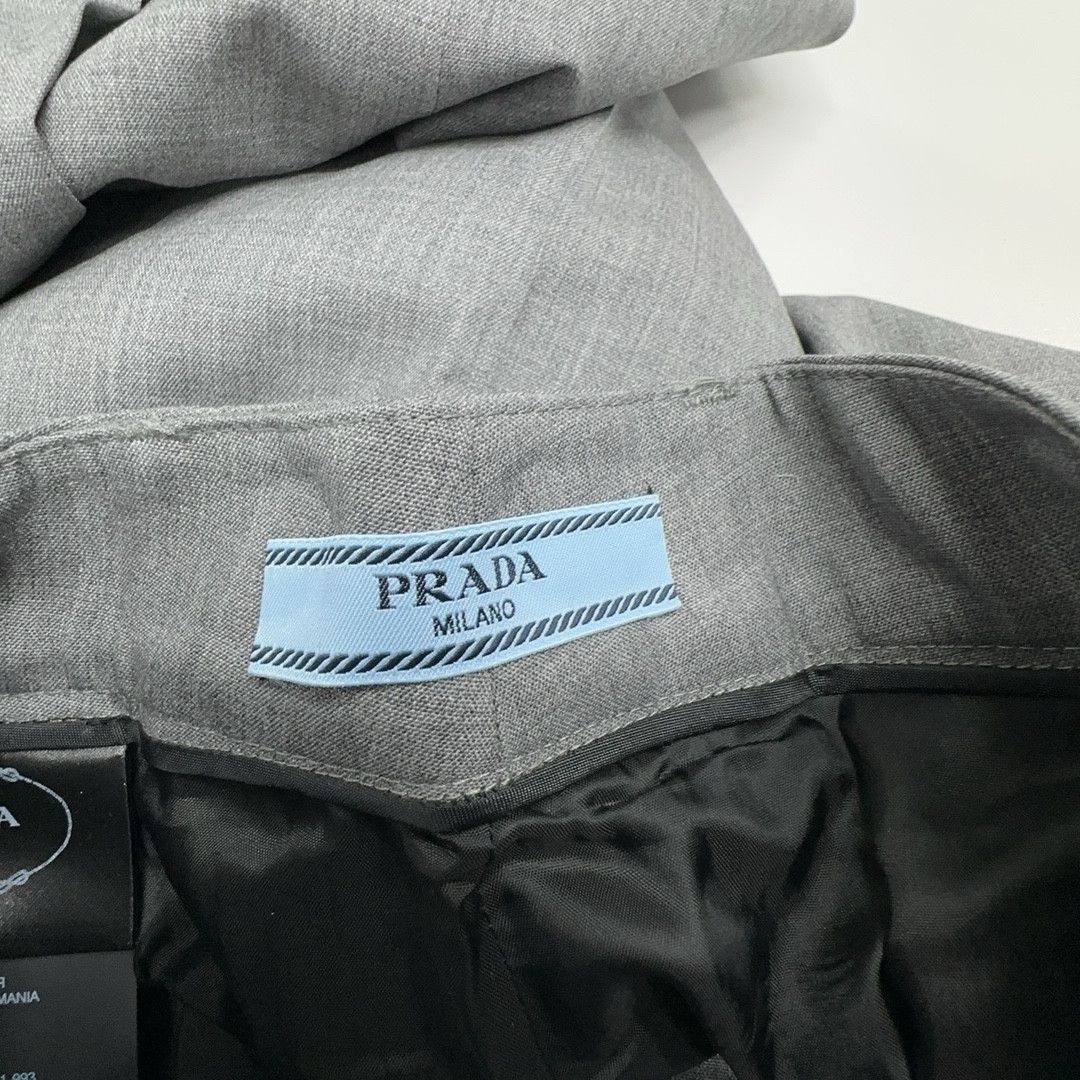 Prada Prada Gray Wool Trousers Size 36 Size 25" / US 0 / IT 36 - 3 Thumbnail