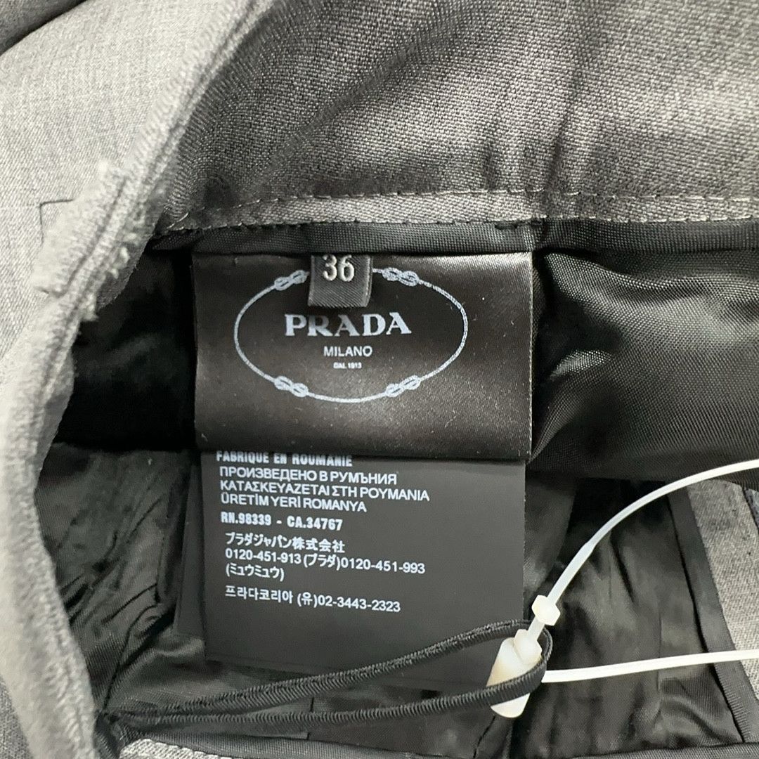 Prada Prada Gray Wool Trousers Size 36 Size 25" / US 0 / IT 36 - 5 Thumbnail