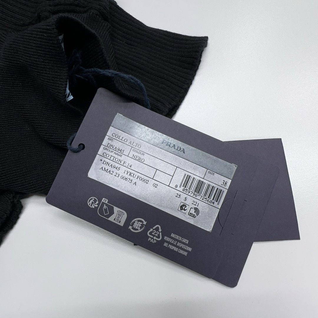Prada Prada Black Ribbed Turtleneck Sweater Size 38 Size XS / US 0-2 / IT 36-38 - 3 Thumbnail