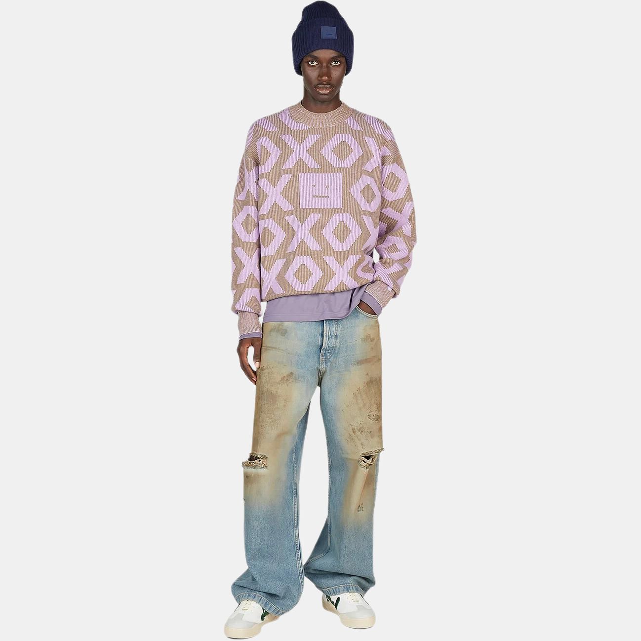 Acne Studios Acne Studios Face Geometric Wool Sweater Size S Size US S / EU 44-46 / 1 - 12 Thumbnail