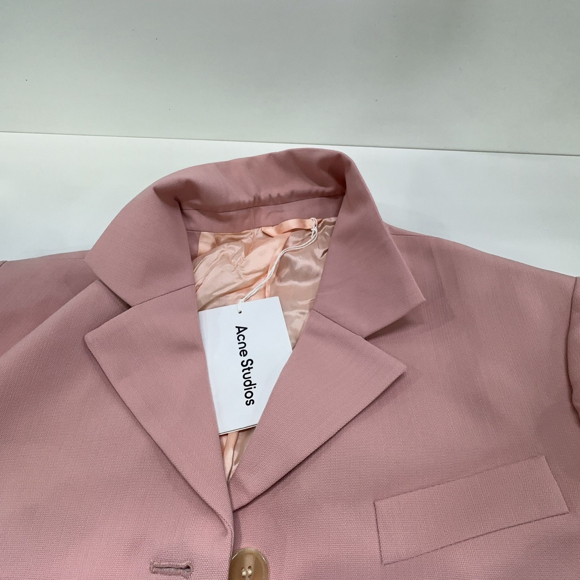 Acne Studios Acne Studios Pink Wool Blend Blazer Size 34 Size XS / US 0-2 / IT 36-38 - 6 Thumbnail