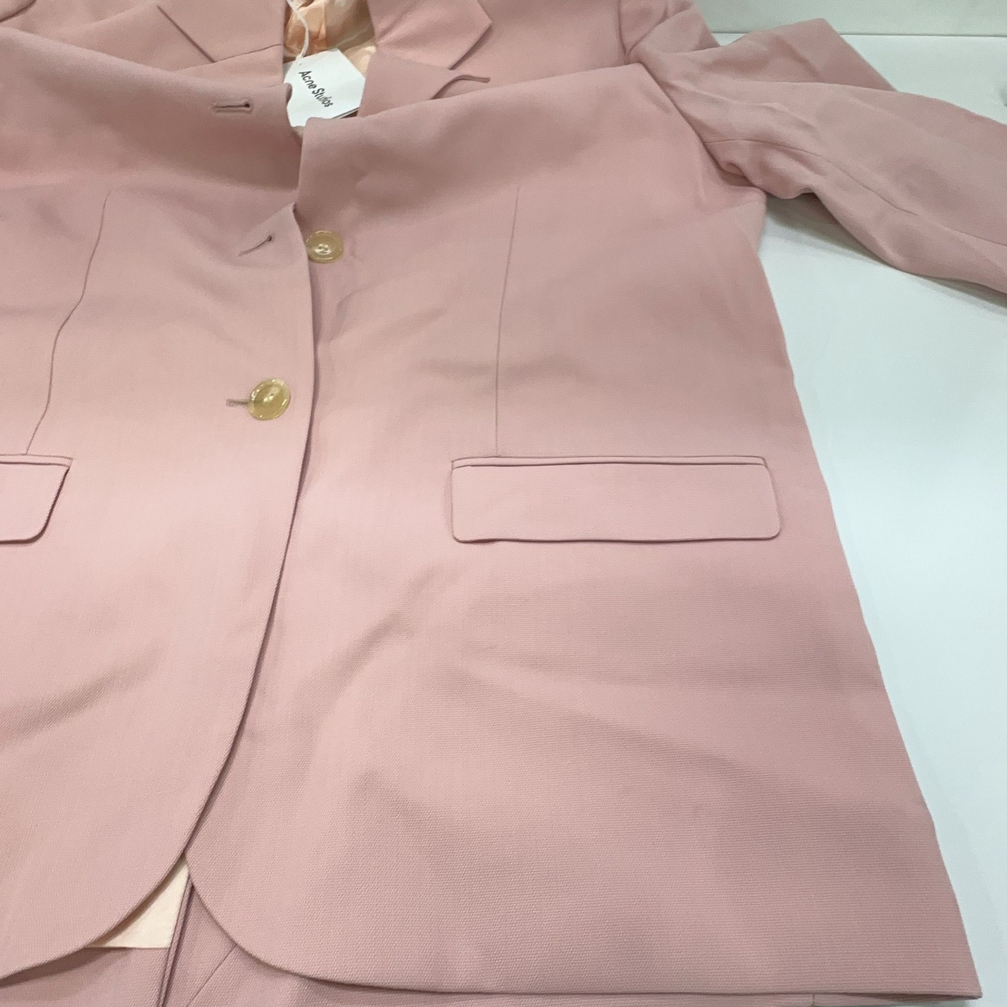 Acne Studios Acne Studios Pink Wool Blend Blazer Size 34 Size XS / US 0-2 / IT 36-38 - 9 Thumbnail