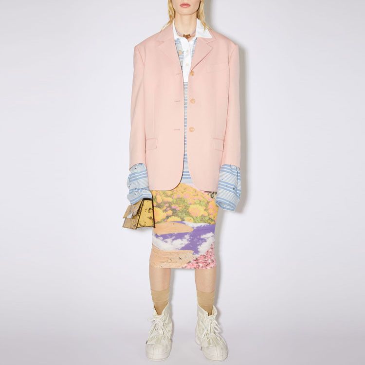 Acne Studios Acne Studios Pink Wool Blend Blazer Size 34 Size XS / US 0-2 / IT 36-38 - 15 Thumbnail