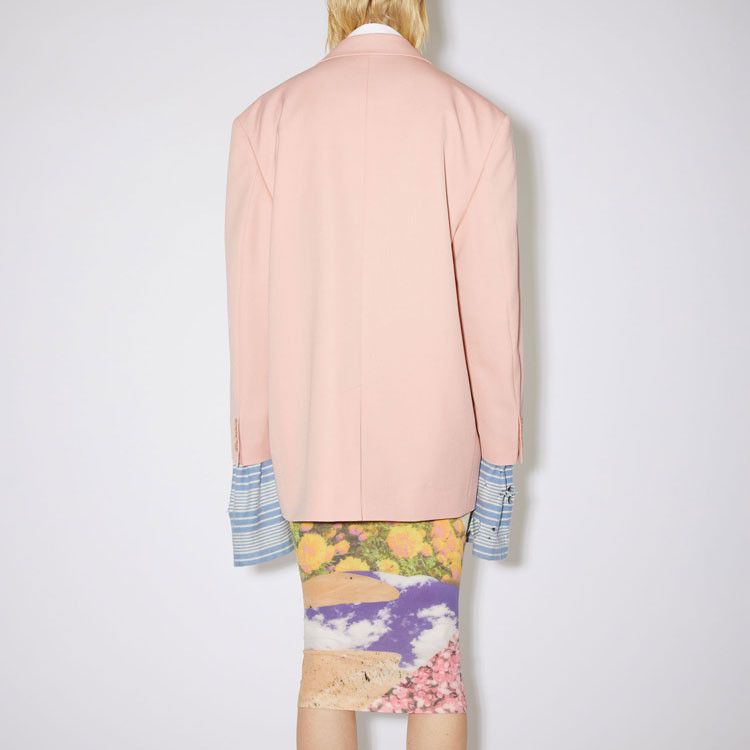 Acne Studios Acne Studios Pink Wool Blend Blazer Size 34 Size XS / US 0-2 / IT 36-38 - 16 Thumbnail