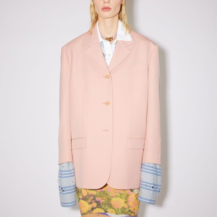 Acne Studios Acne Studios Pink Wool Blend Blazer Size 34 Size XS / US 0-2 / IT 36-38 - 17 Thumbnail