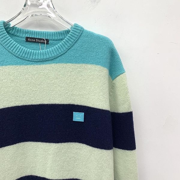 Acne Studios Acne Studios Striped Face Logo Wool Sweater Size M Size US M / EU 48-50 / 2 - 5 Thumbnail