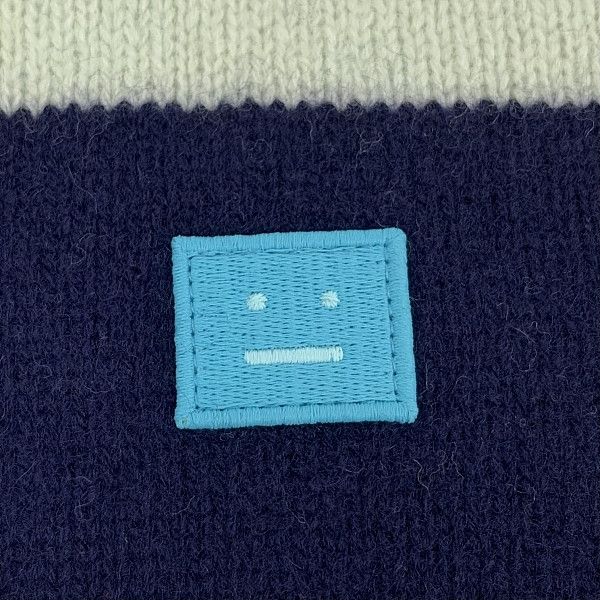 Acne Studios Acne Studios Striped Face Logo Wool Sweater Size M Size US M / EU 48-50 / 2 - 7 Thumbnail