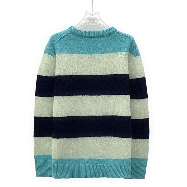Acne Studios Acne Studios Striped Face Logo Wool Sweater Size M Size US M / EU 48-50 / 2 - 2 Thumbnail