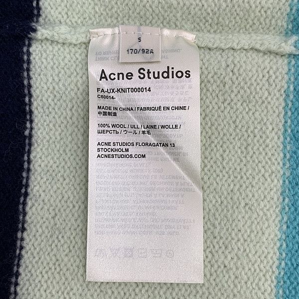 Acne Studios Acne Studios Striped Face Logo Wool Sweater Size M Size US M / EU 48-50 / 2 - 4 Thumbnail