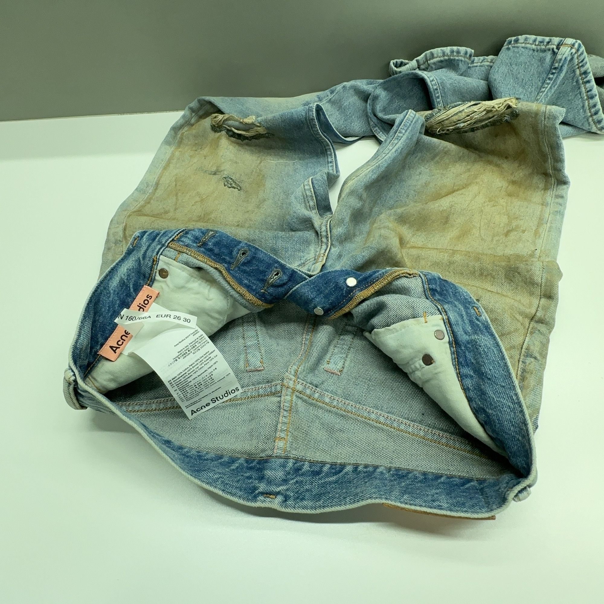 Acne Studios Acne Studios Distressed Wide Leg Jeans Size 26 Size 26" / US 2 / IT 38 - 5 Thumbnail