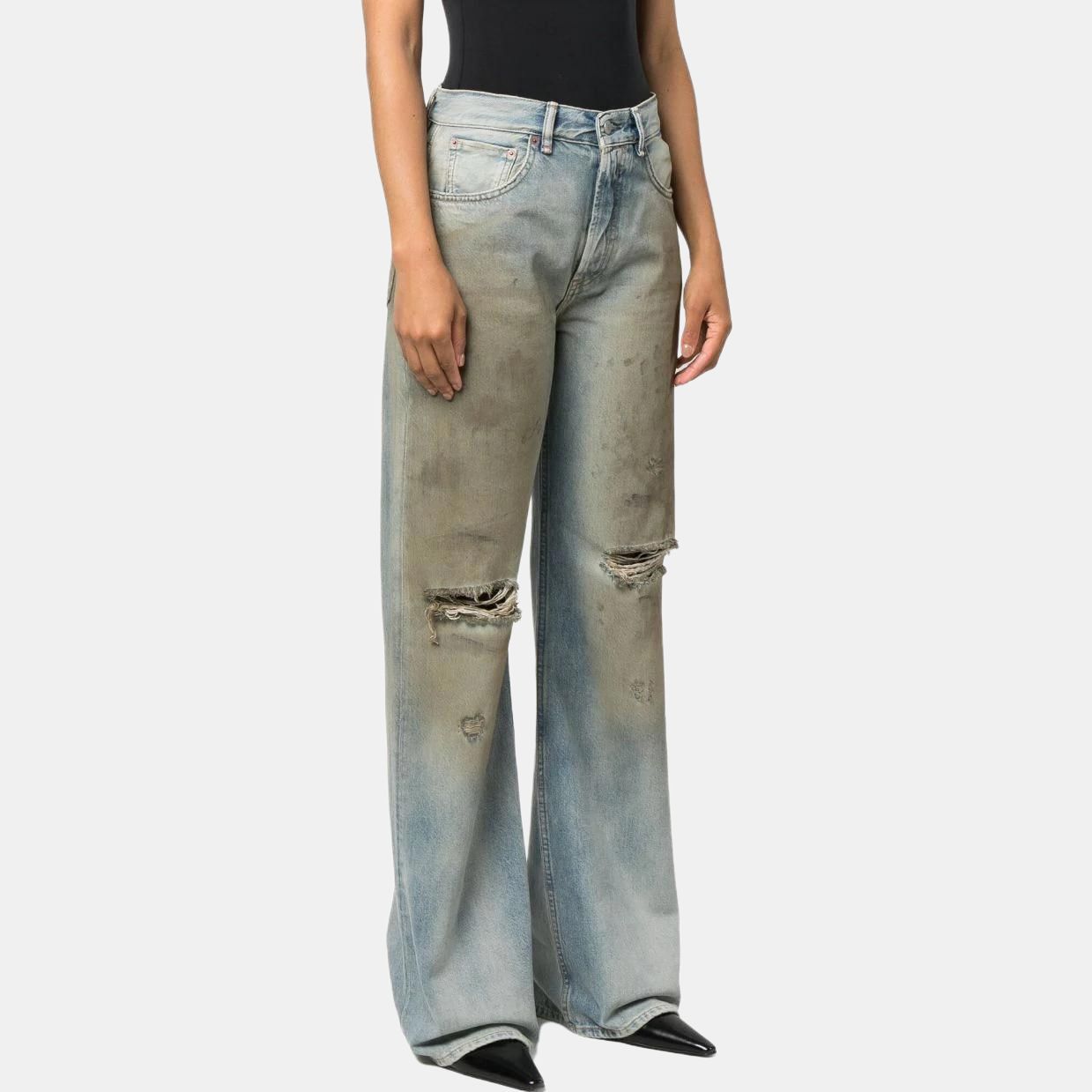 Acne Studios Acne Studios Distressed Wide Leg Jeans Size 26 Size 26" / US 2 / IT 38 - 8 Thumbnail