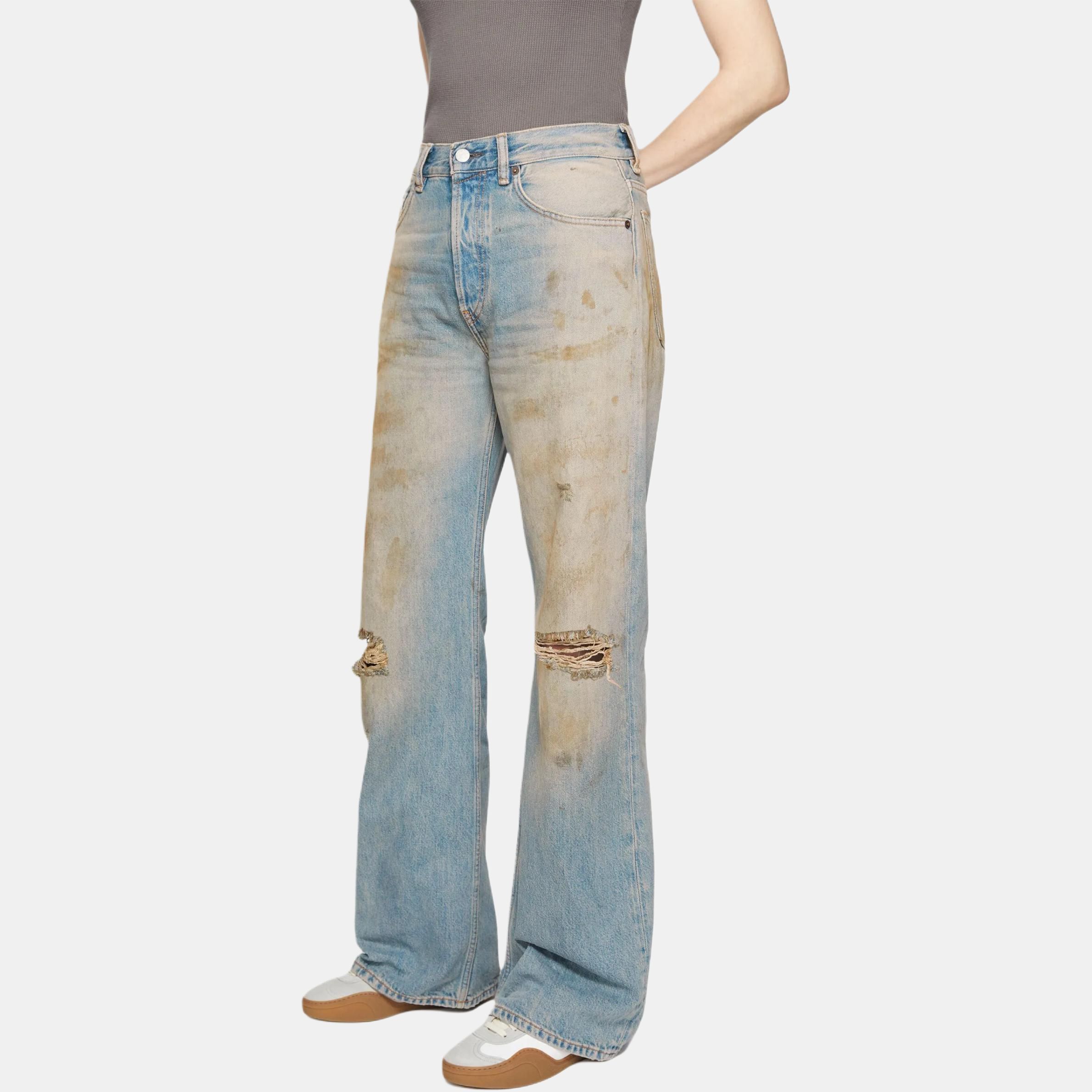 Acne Studios Acne Studios Distressed Wide Leg Jeans Size 26 Size 26" / US 2 / IT 38 - 10 Thumbnail