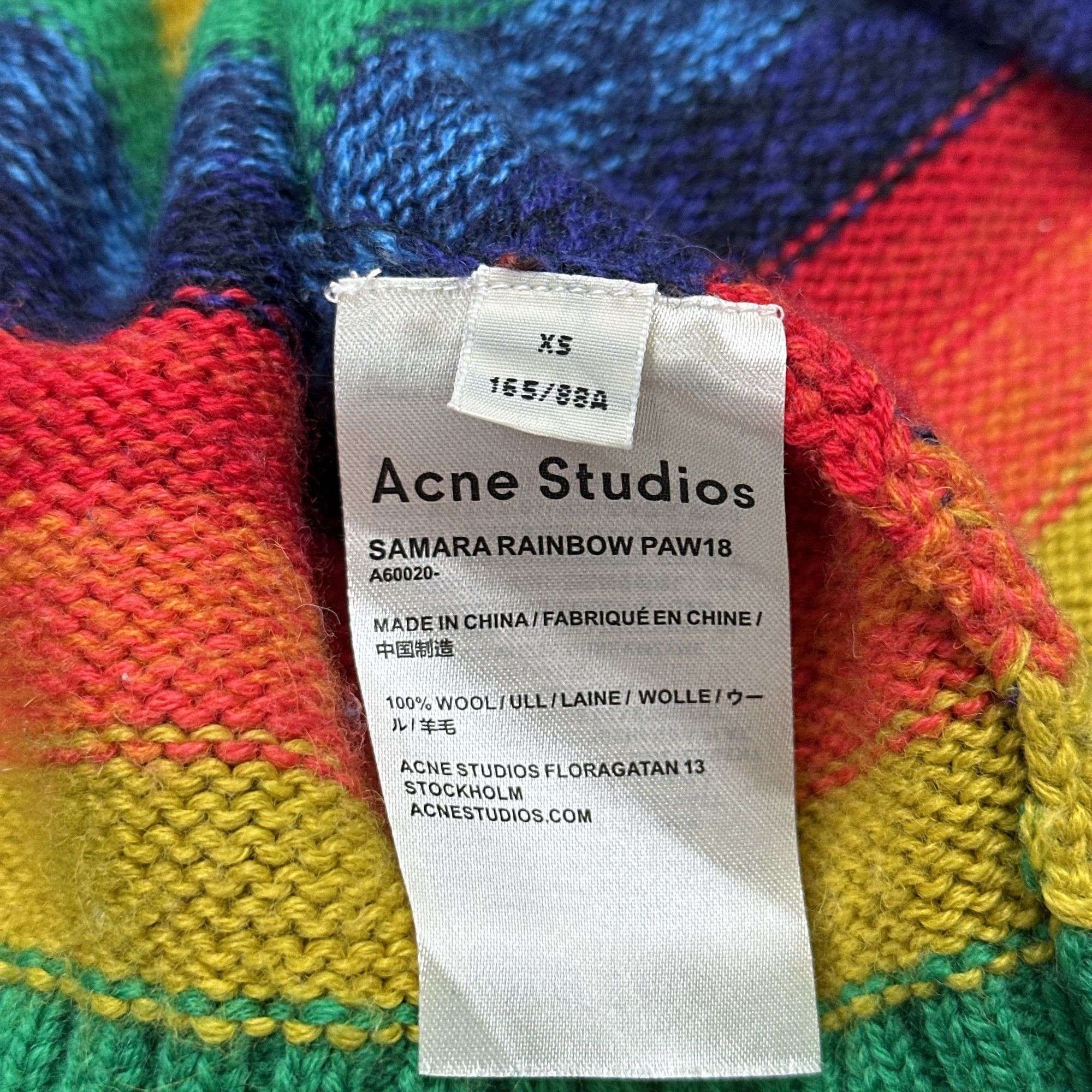 Acne Studios Acne Studios Rainbow Striped Sweater Size XS Size US XS / EU 42 / 0 - 3 Thumbnail