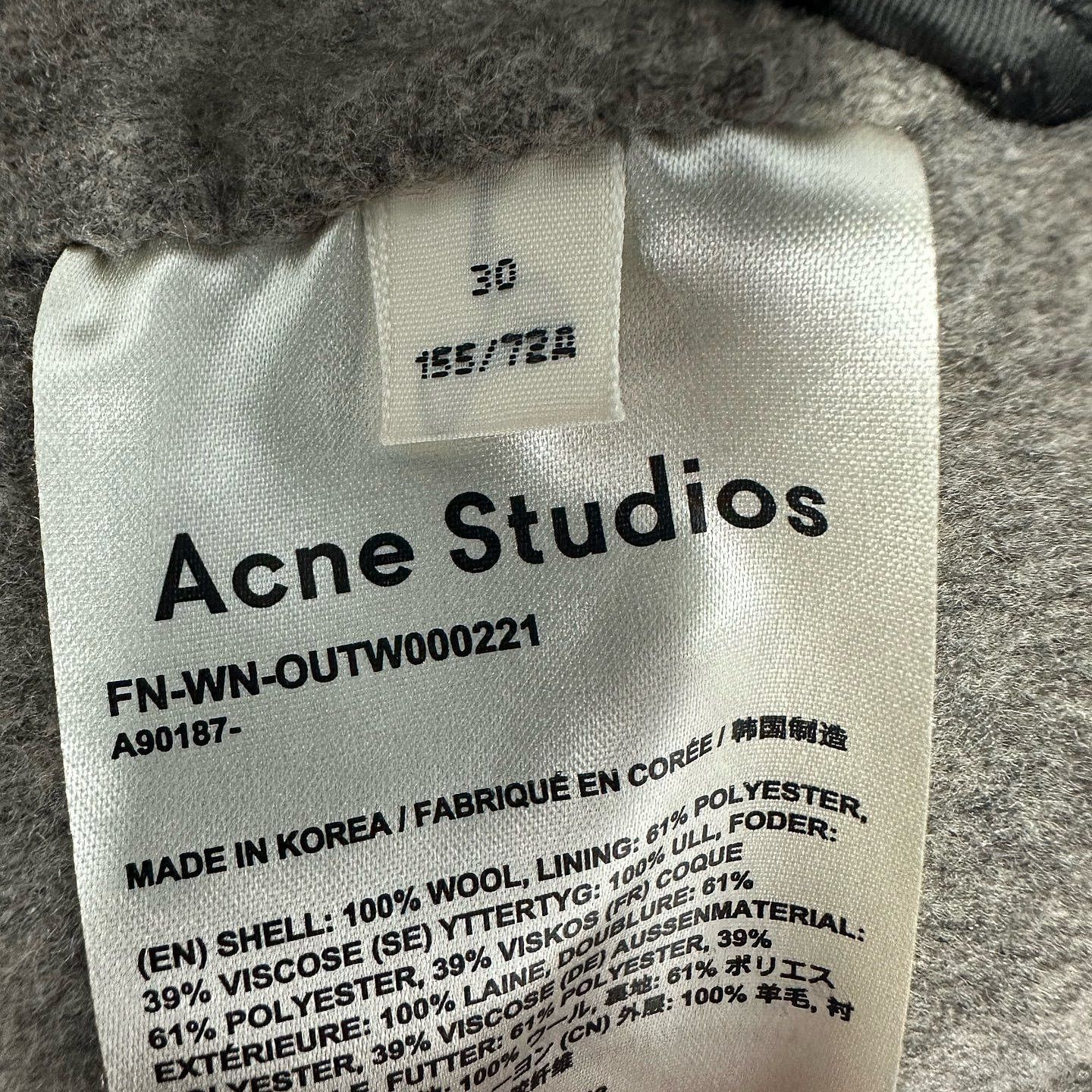 Acne Studios Acne Studios Wool Double Breasted Coat Size XS Size XS / US 0-2 / IT 36-38 - 4 Thumbnail