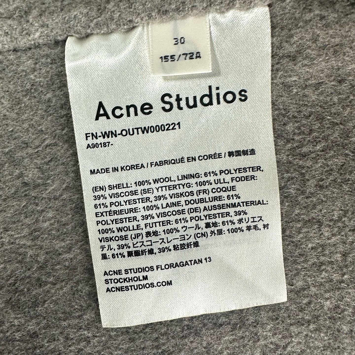 Acne Studios Acne Studios Wool Double Breasted Coat Size XS Size XS / US 0-2 / IT 36-38 - 5 Thumbnail