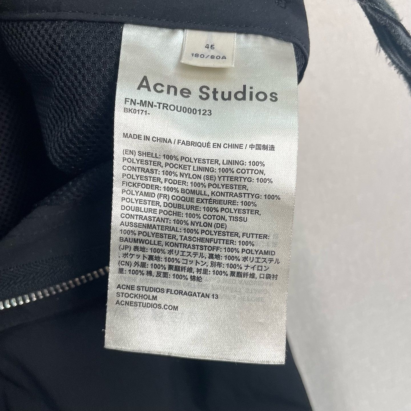 Acne Studios Acne Studios Polyester Trousers Black Size 46 Size US 30 / EU 46 - 4 Thumbnail