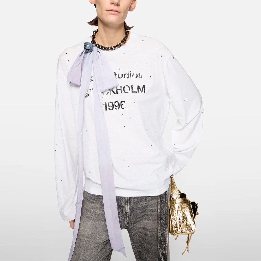 Acne Studios Acne Studios 1996 Crystal Long Sleeve T-Shirt Size M Size US M / EU 48-50 / 2 - 9 Thumbnail