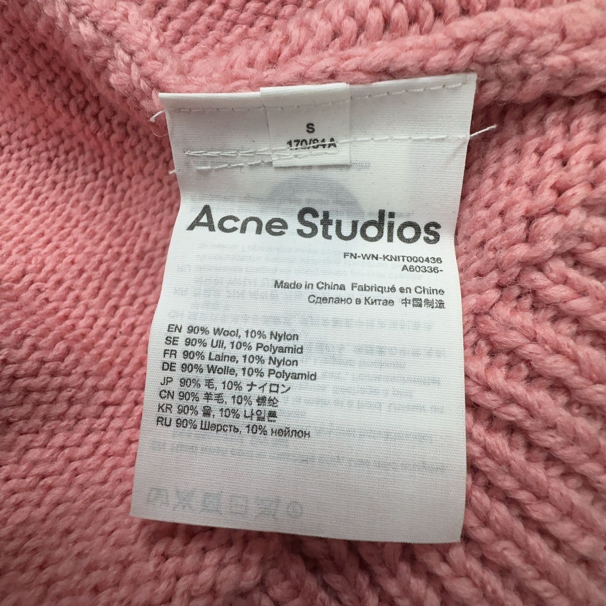 Acne Studios Acne Studios Pink Wool Cardigan Size S Size S / US 4 / IT 40 - 3 Thumbnail
