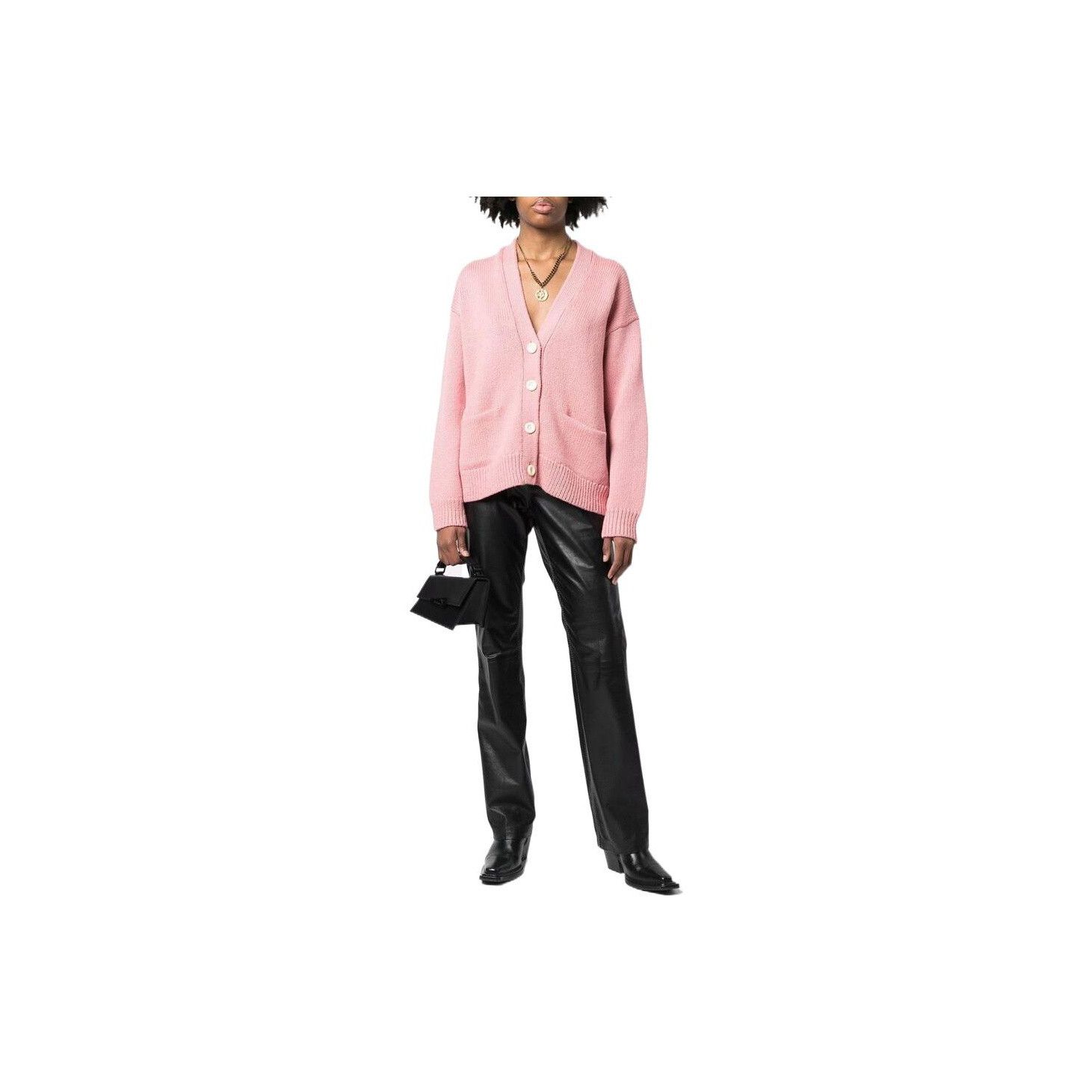 Acne Studios Acne Studios Pink Wool Cardigan Size S Size S / US 4 / IT 40 - 6 Thumbnail